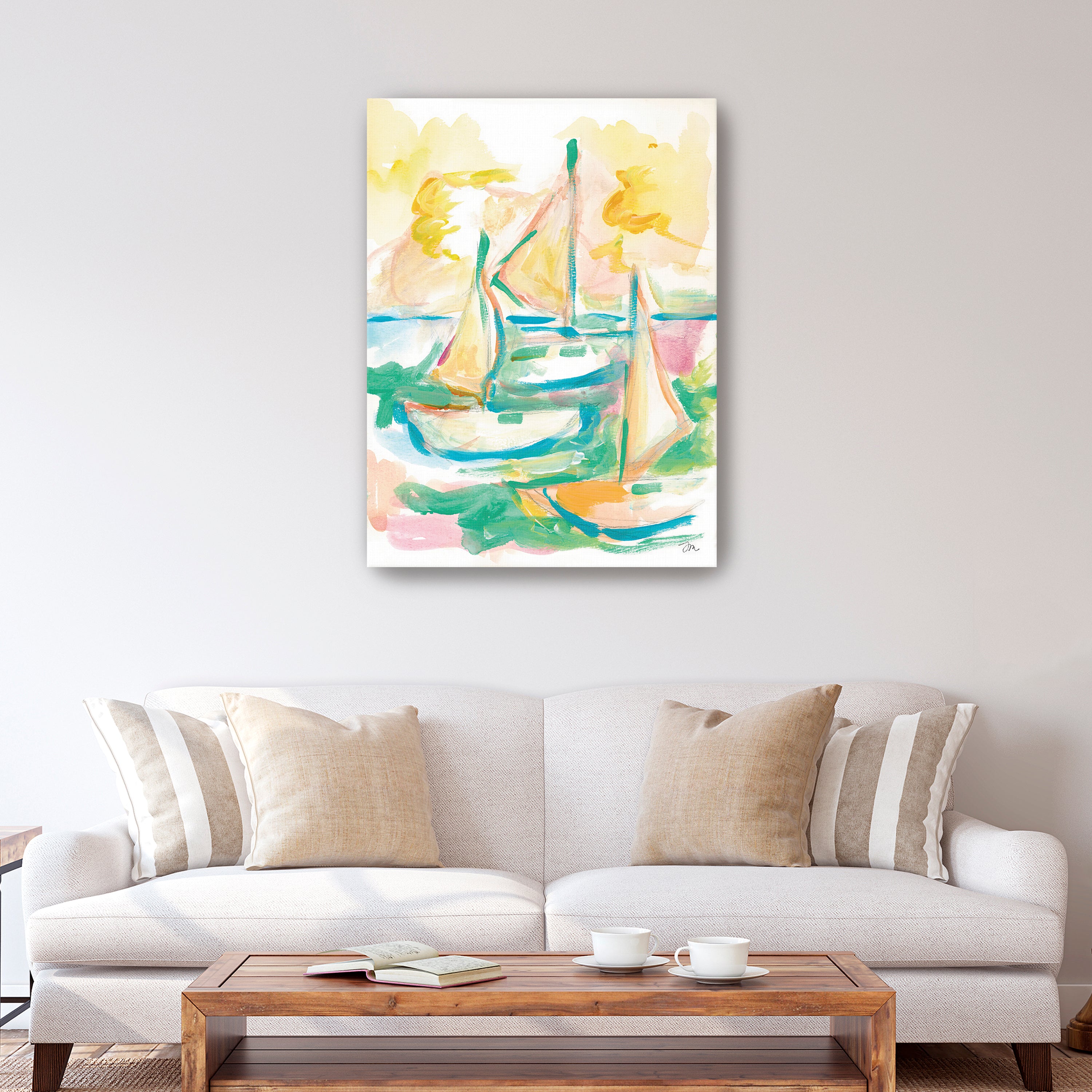 Three by Sea Canvas Giclee
