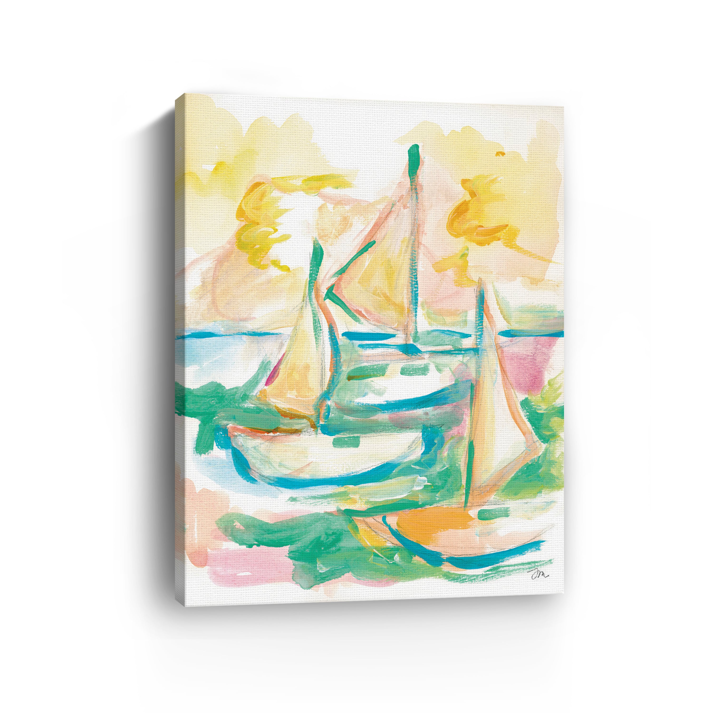 Three by Sea Canvas Giclee
