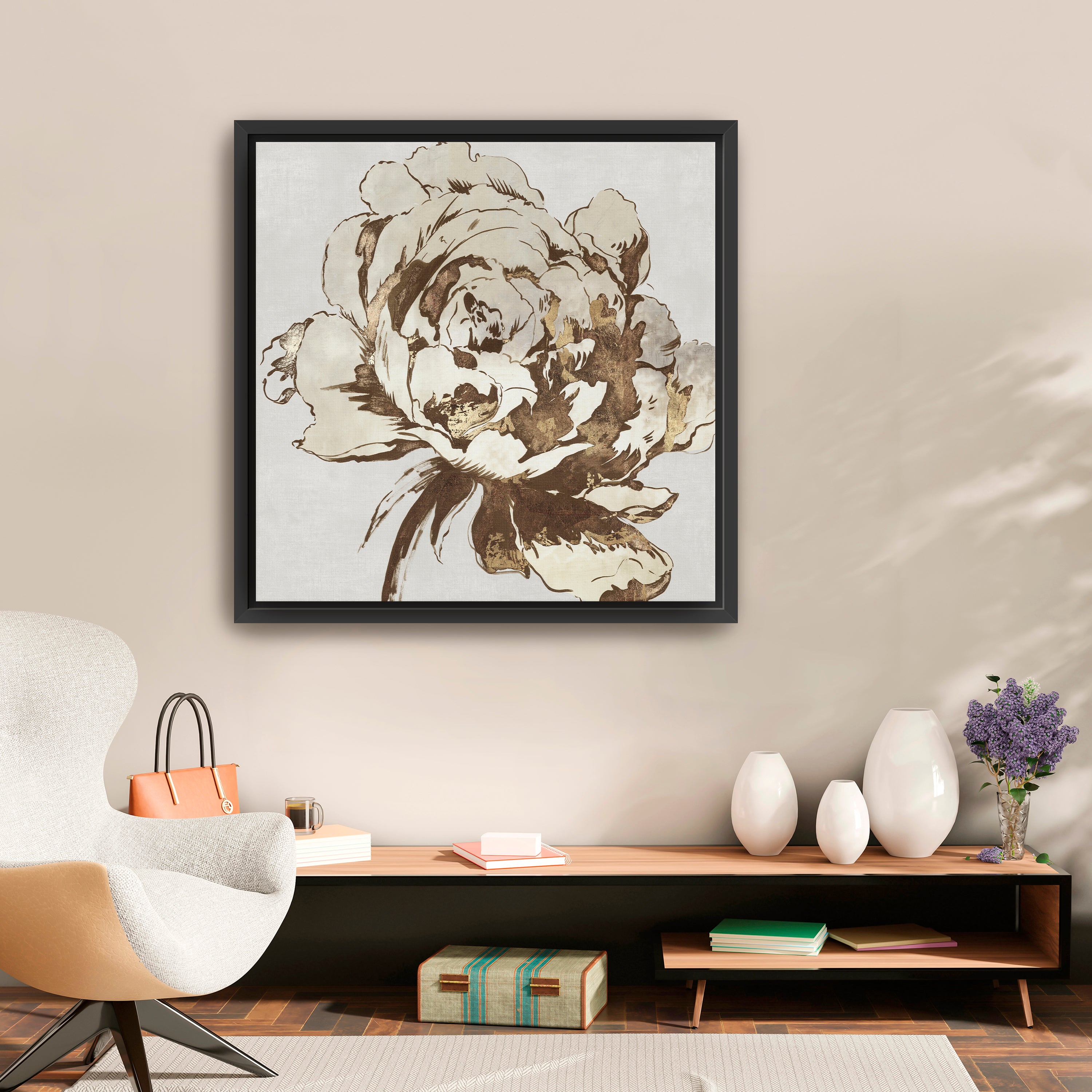 Golden Flower I Canvas Giclee