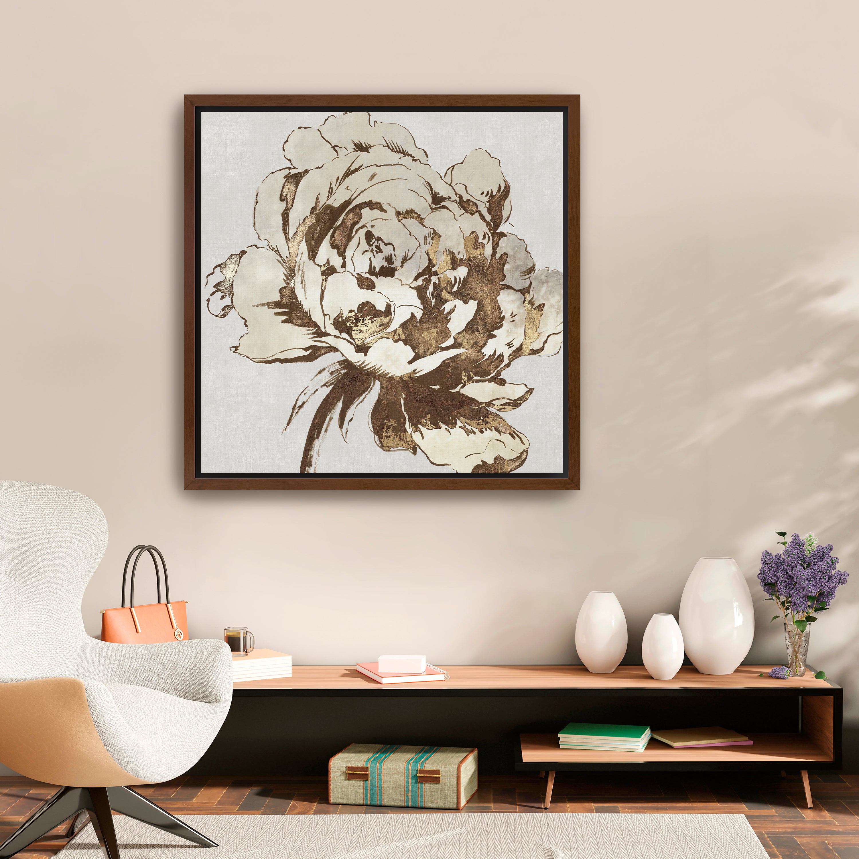 Golden Flower I Canvas Giclee