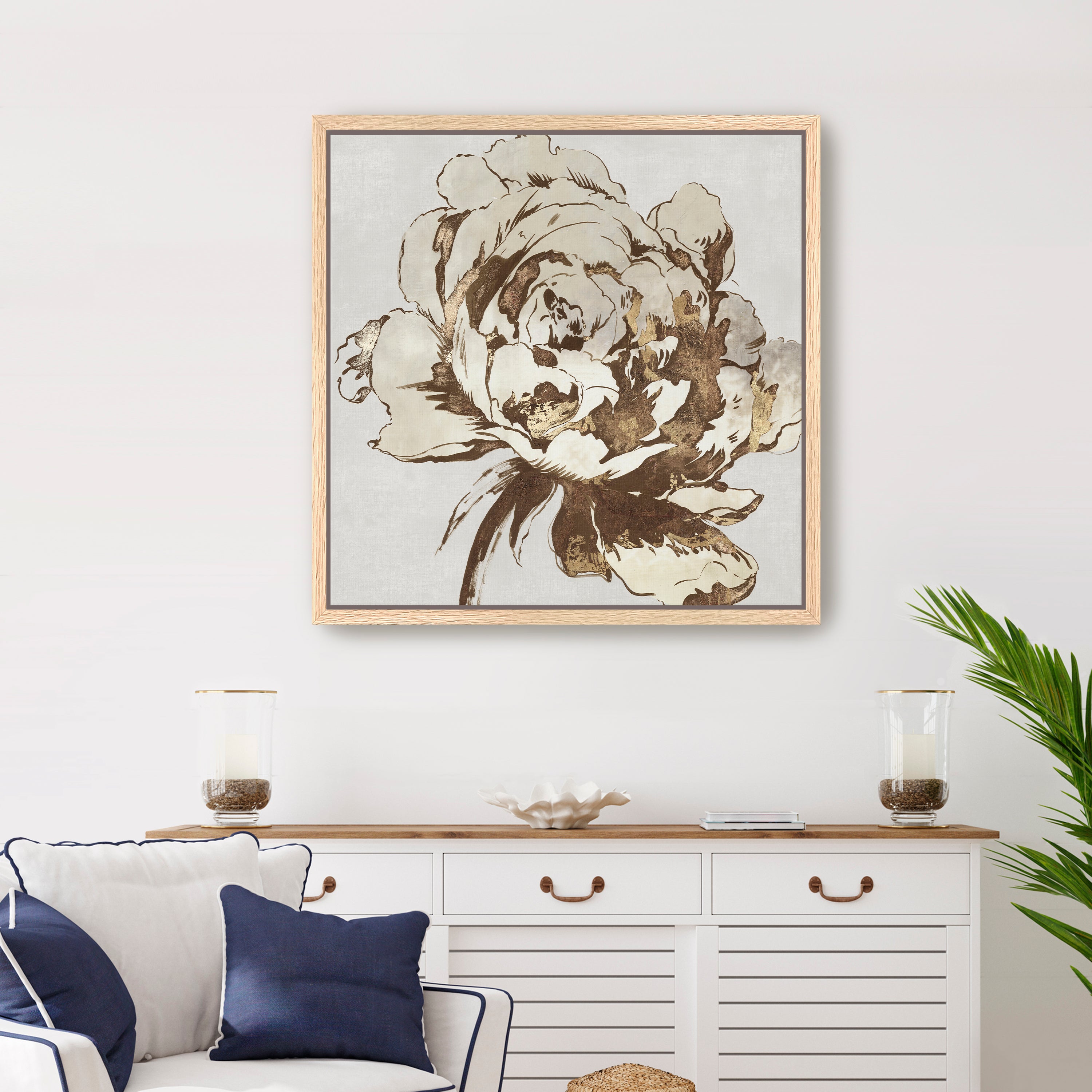 Golden Flower I Canvas Giclee