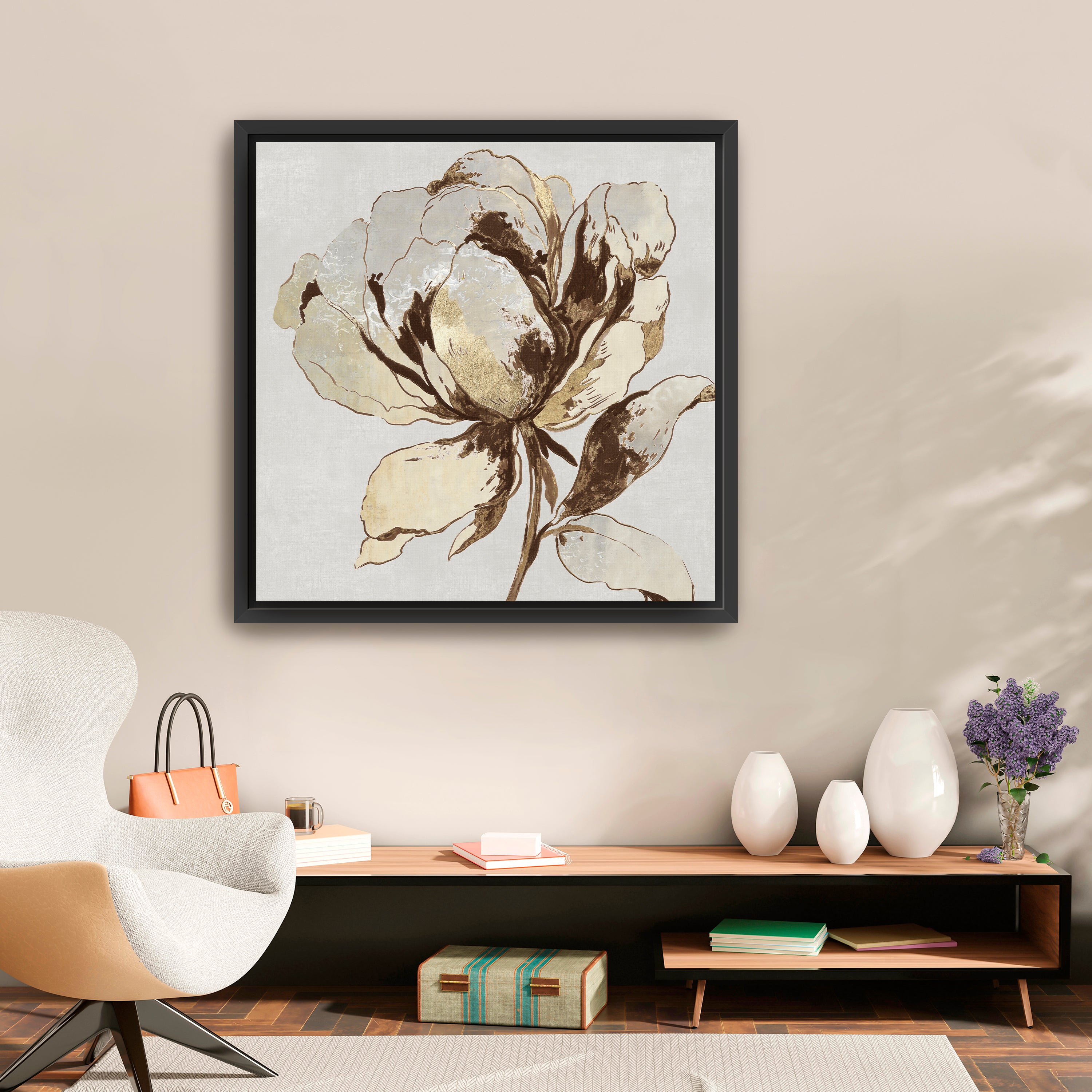 Golden Flower II Canvas Giclee