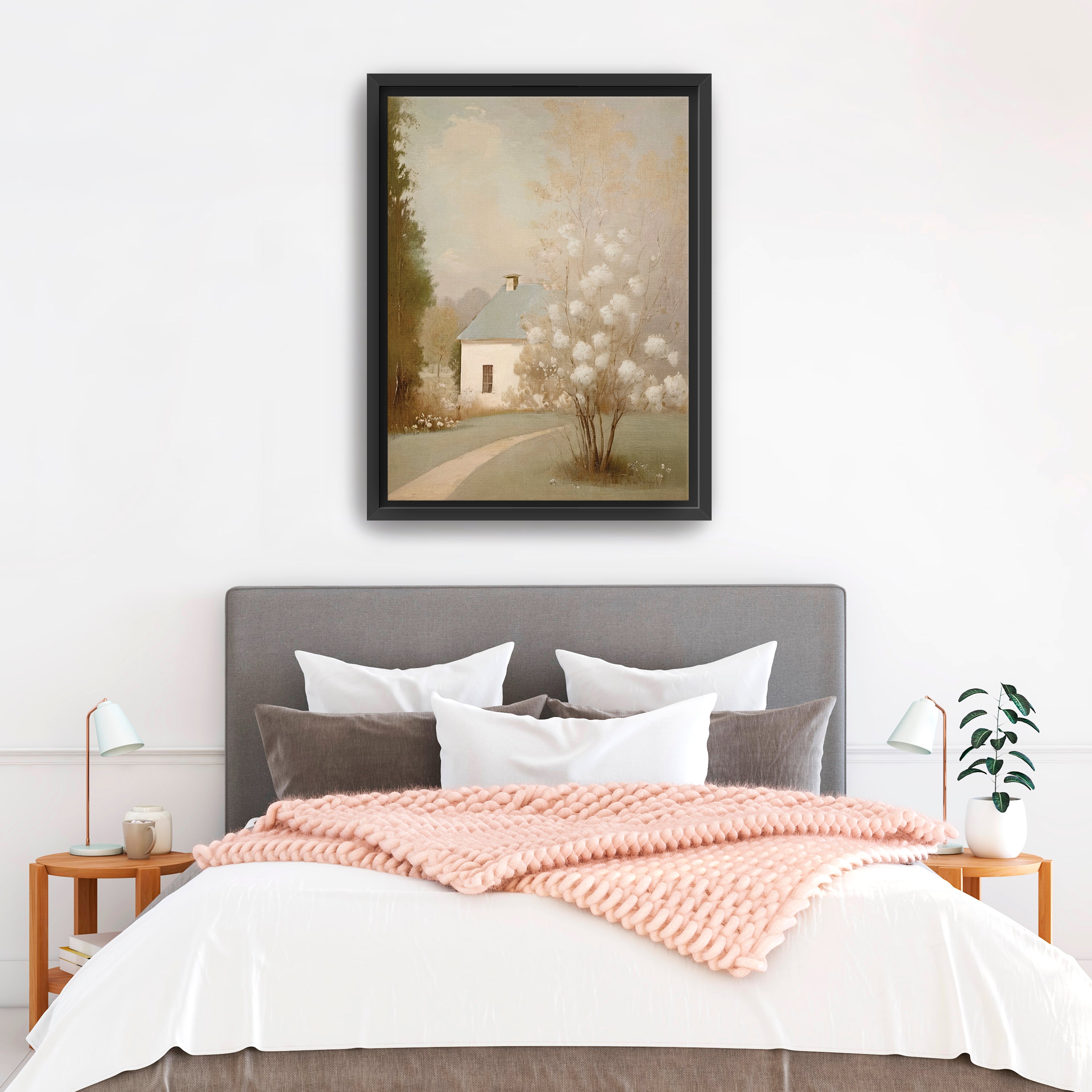 Spring Cottage Canvas Giclee