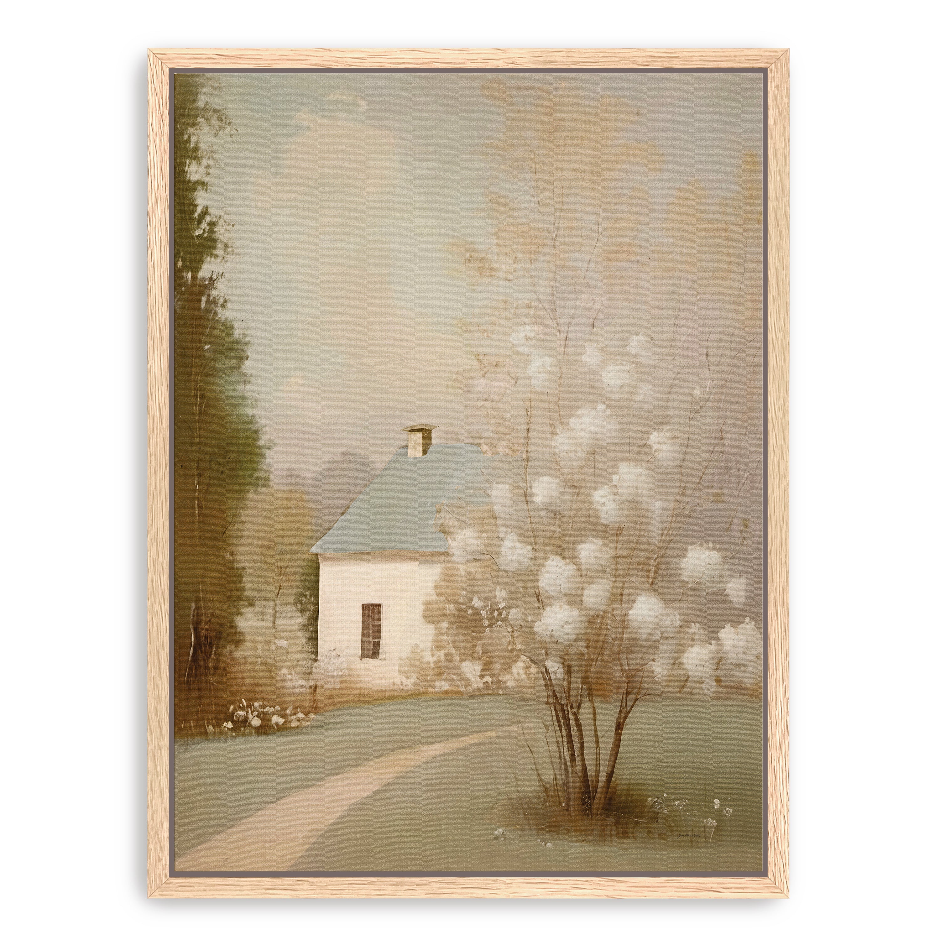 Spring Cottage Canvas Giclee