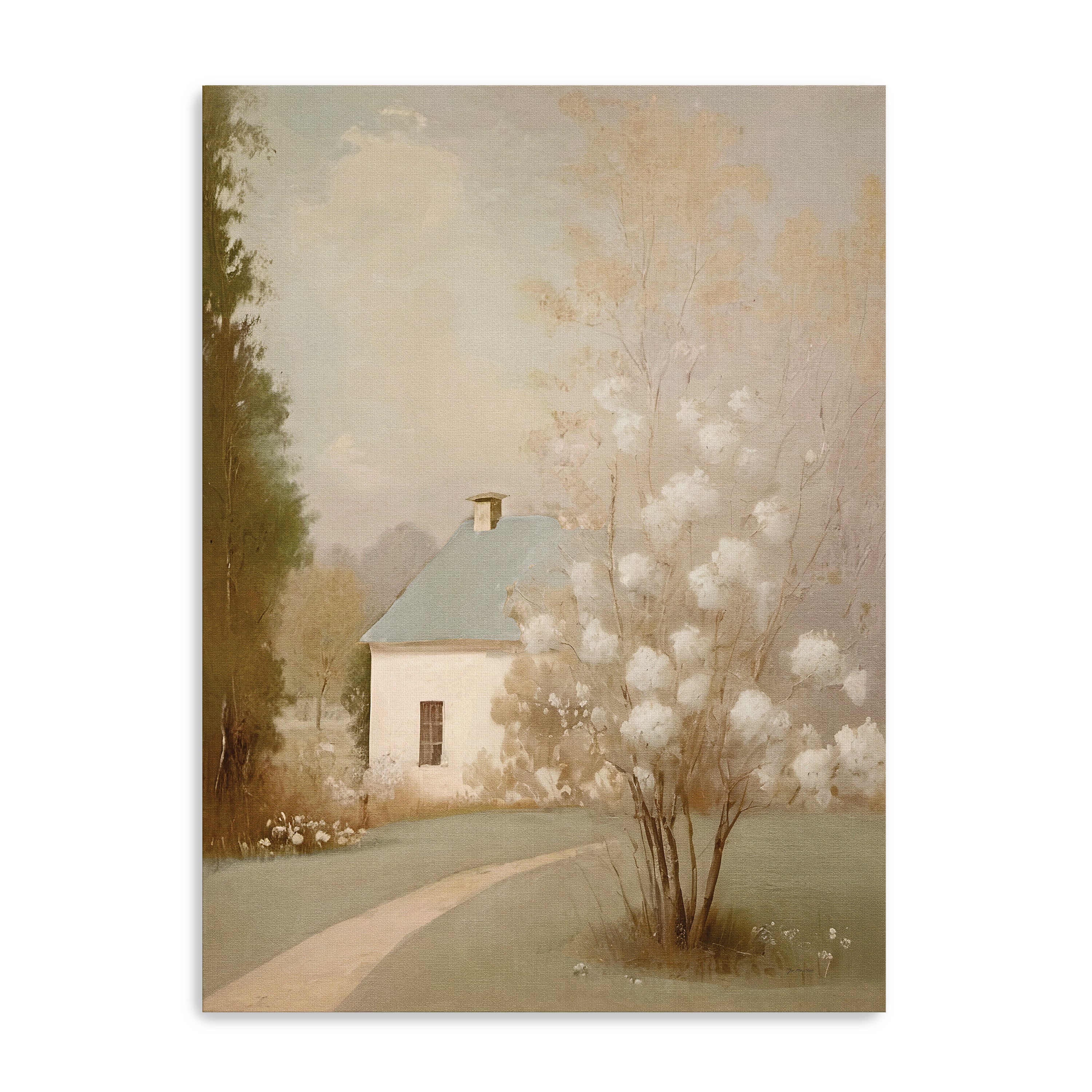 Spring Cottage Canvas Giclee