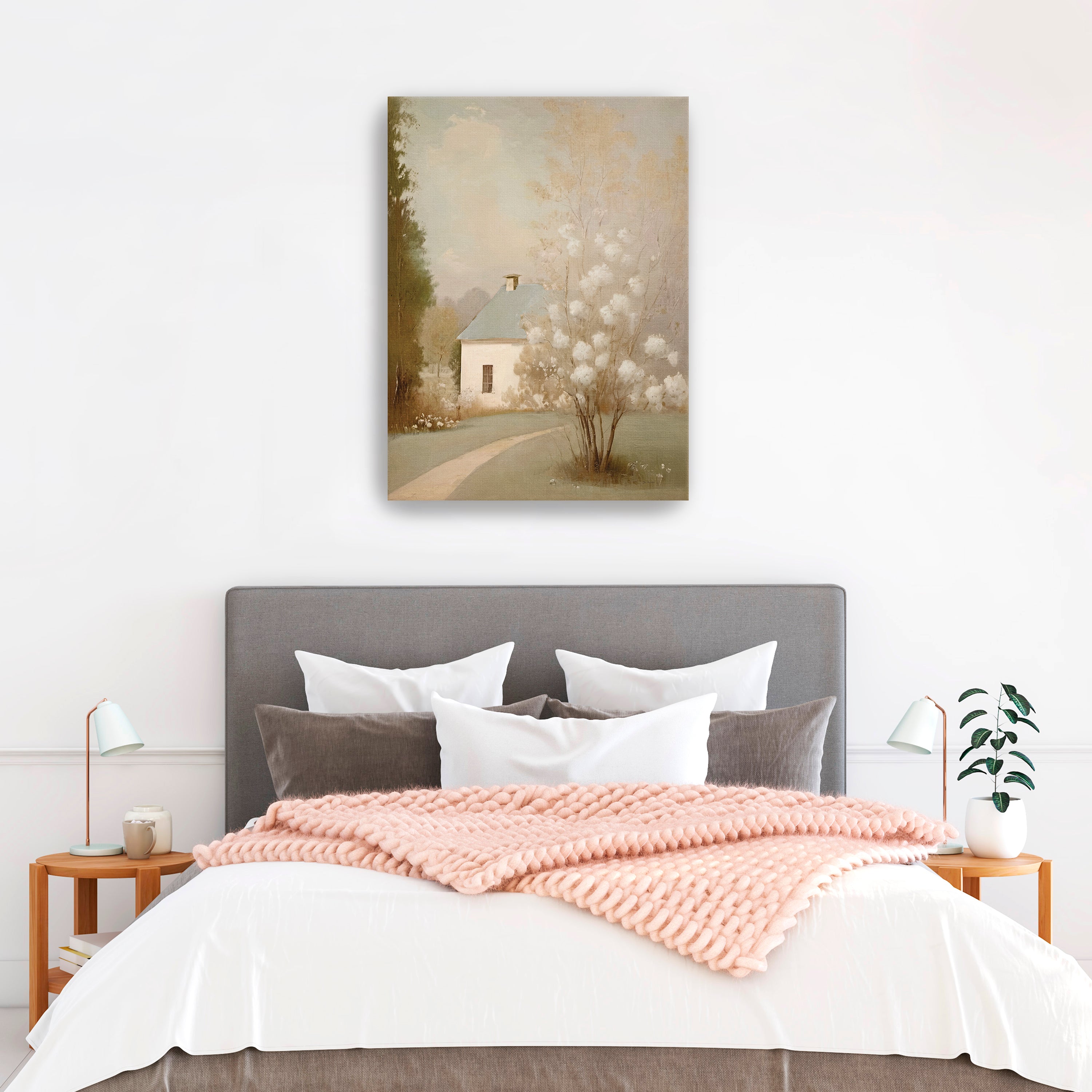 Spring Cottage Canvas Giclee