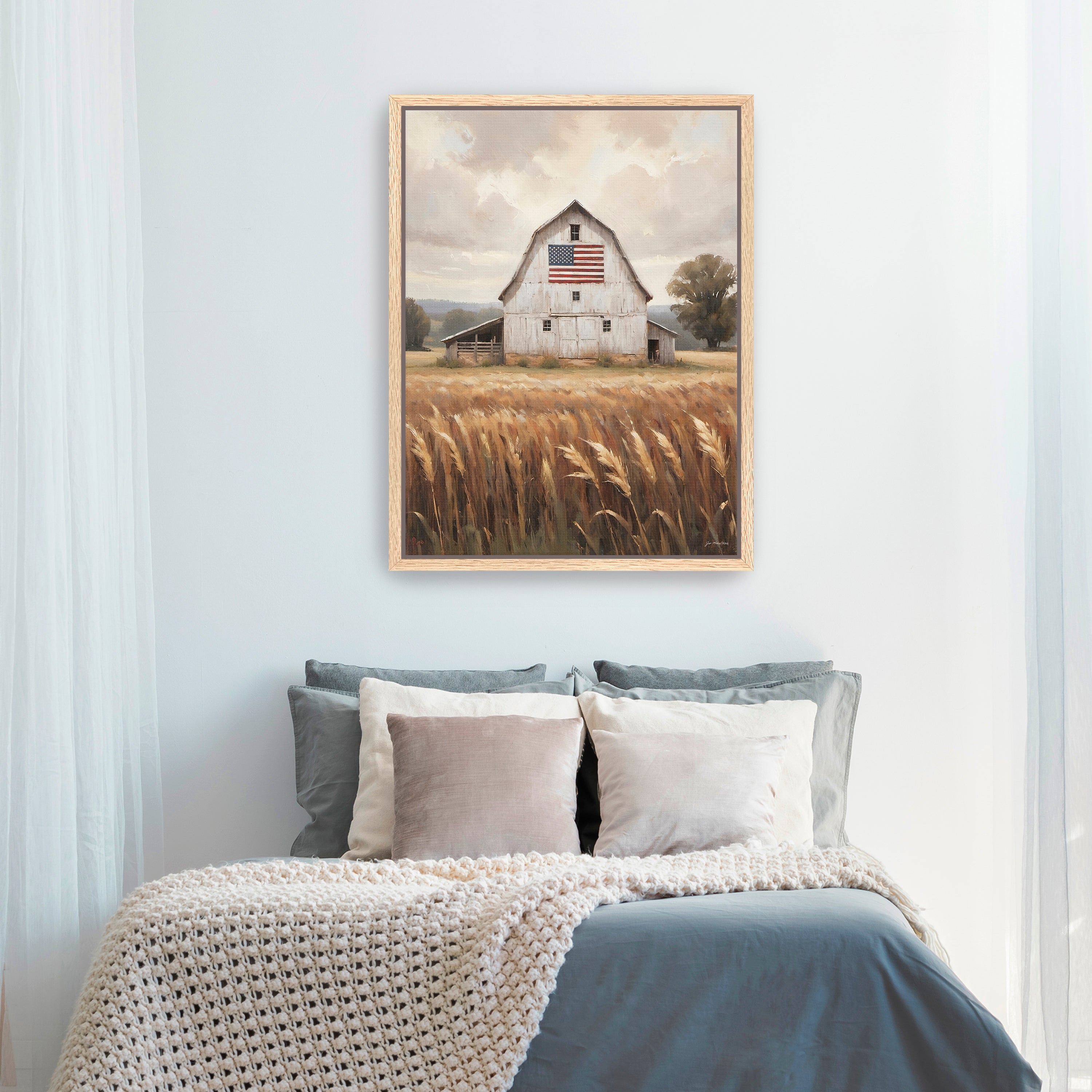 Land That I Love with Flag Canvas Giclee