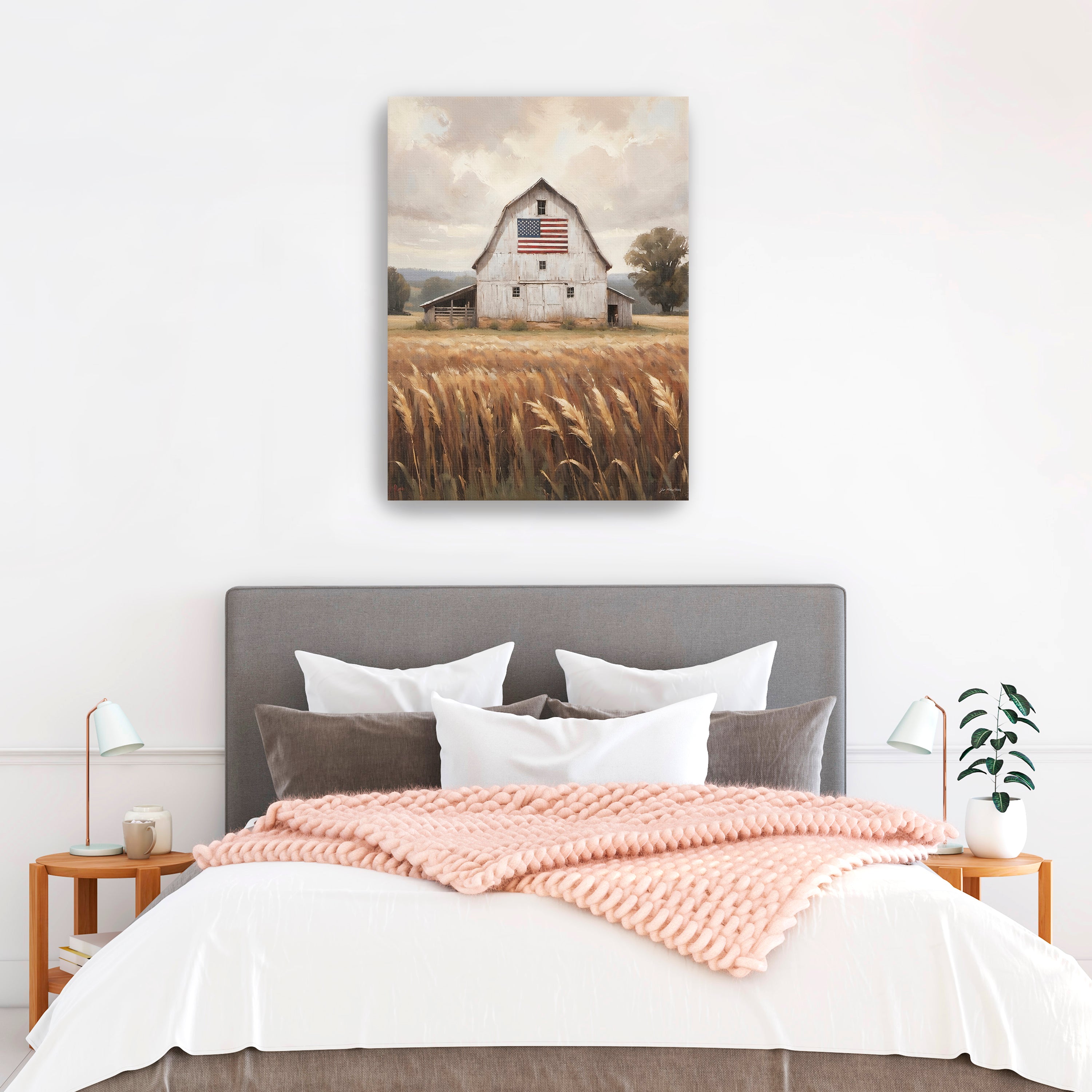 Land That I Love with Flag Canvas Giclee