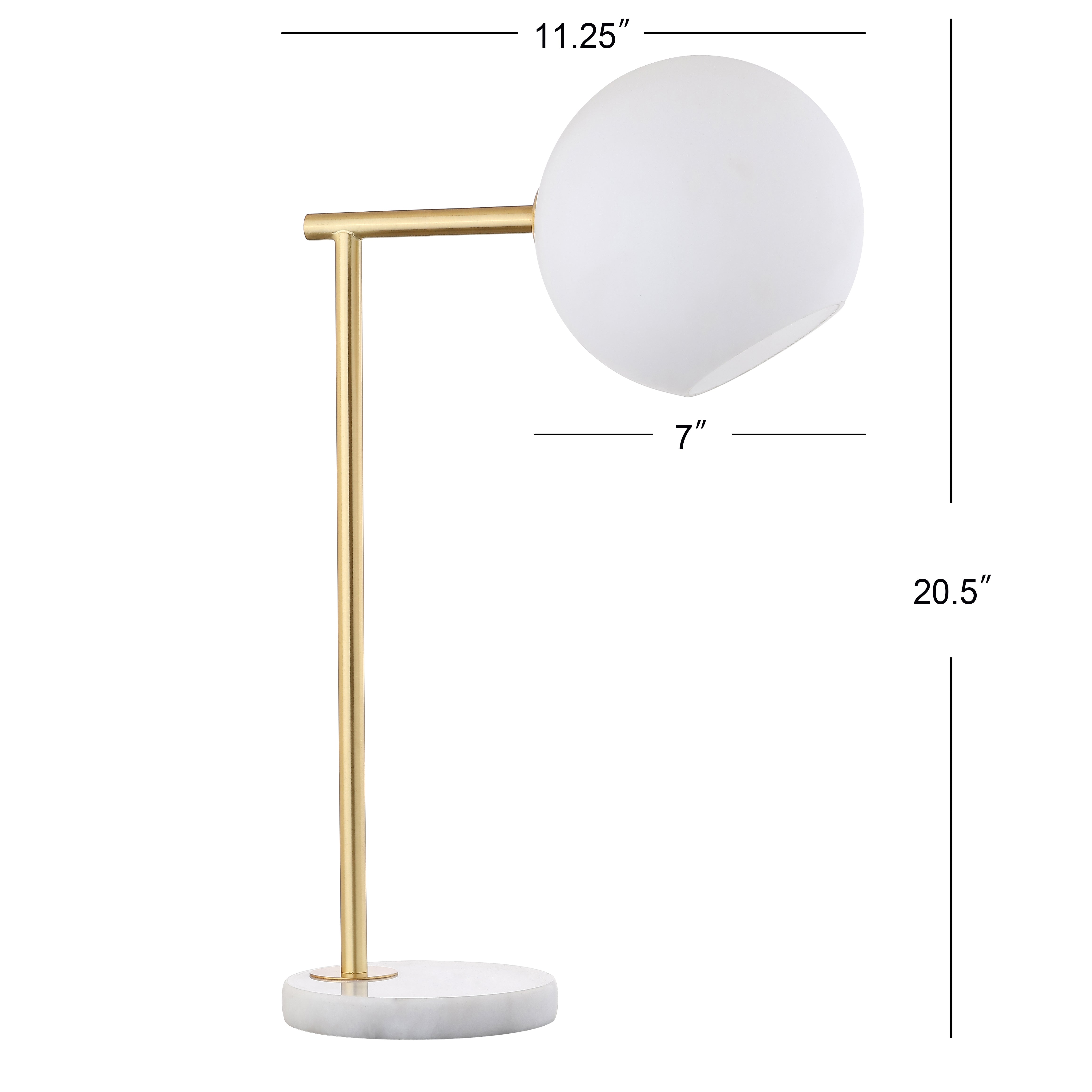 Charles Contemporary Modern Metal/Marble LED Table Lamp