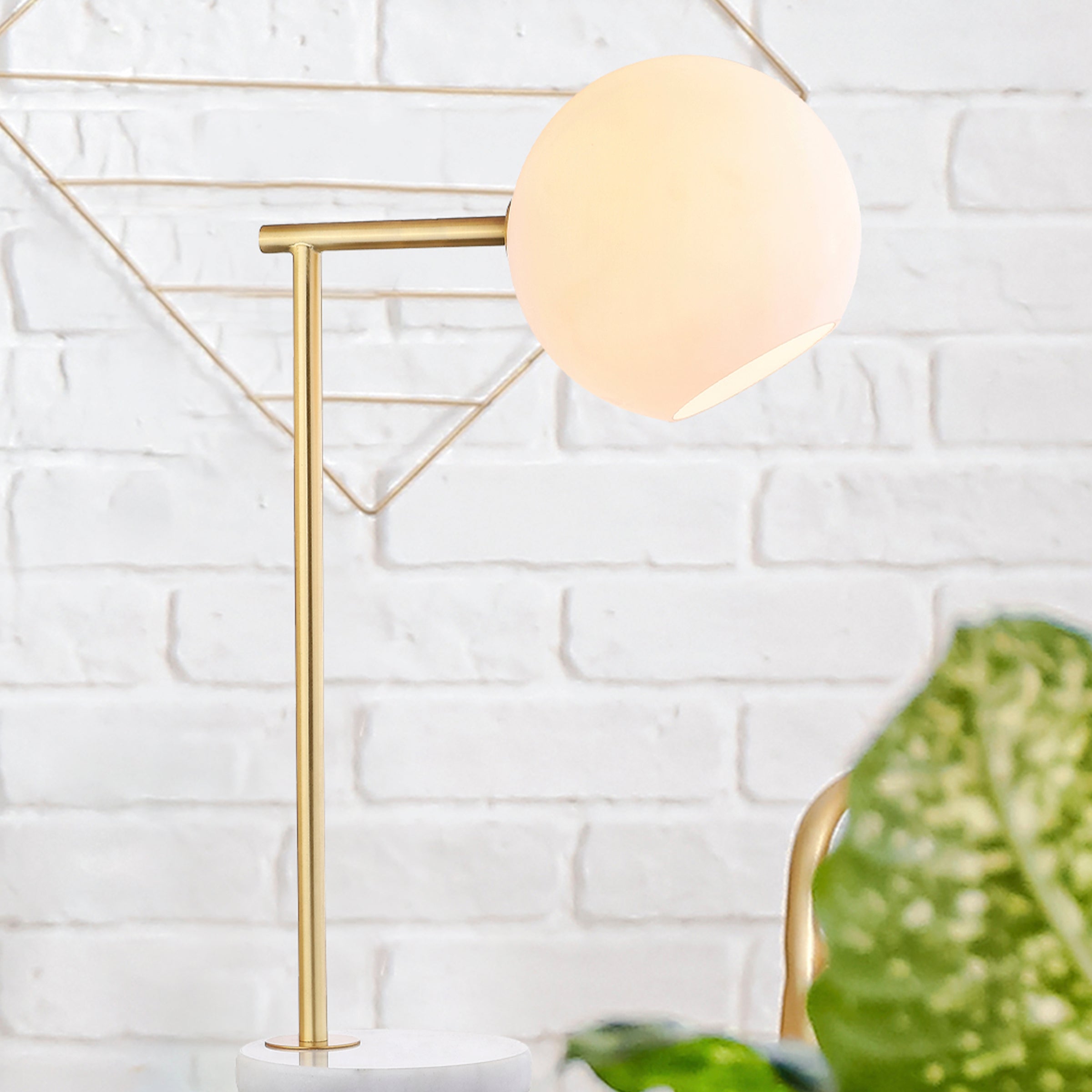 Charles Contemporary Modern Metal/Marble LED Table Lamp