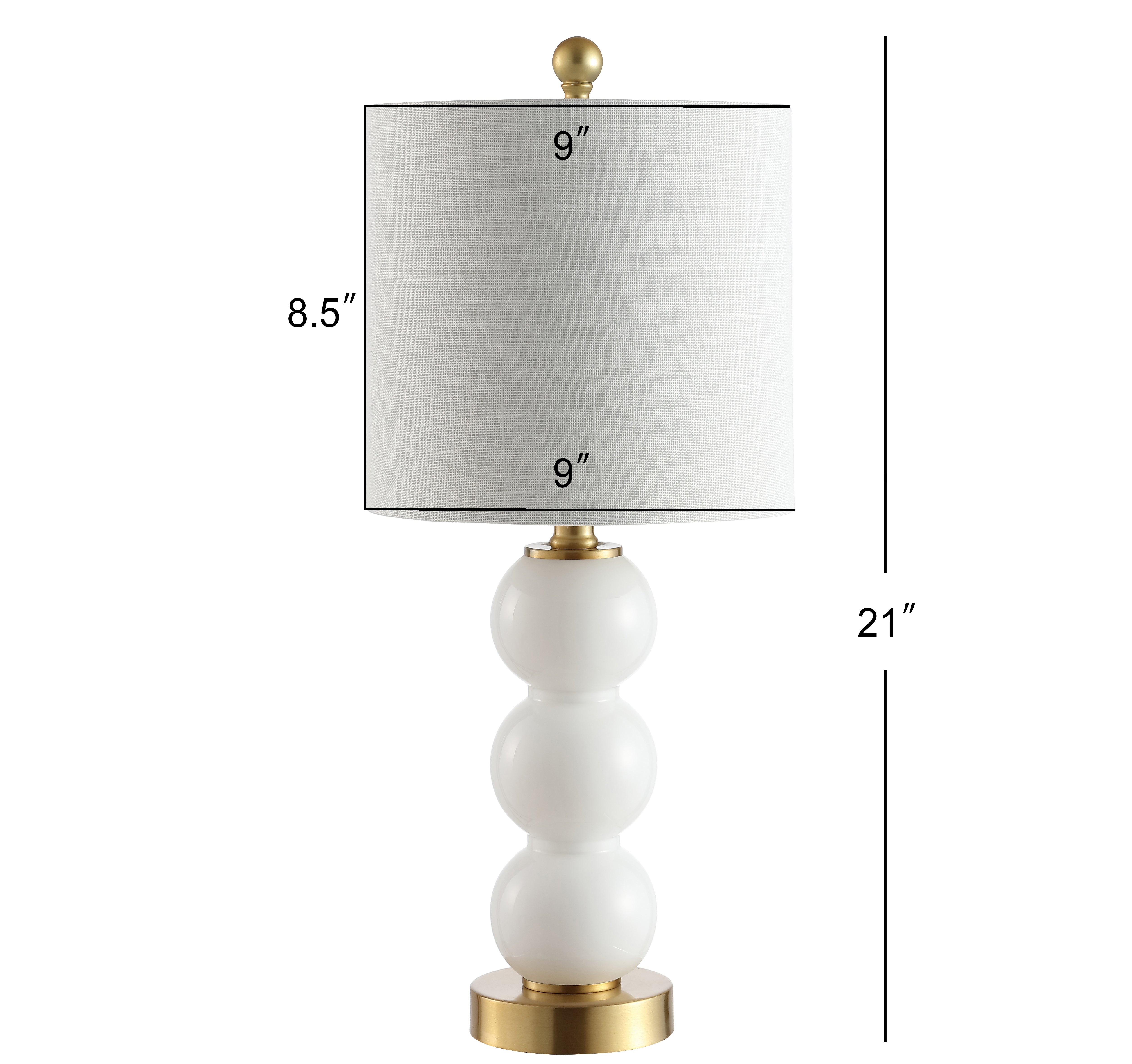 February Glass/Metal LED Table Lamp