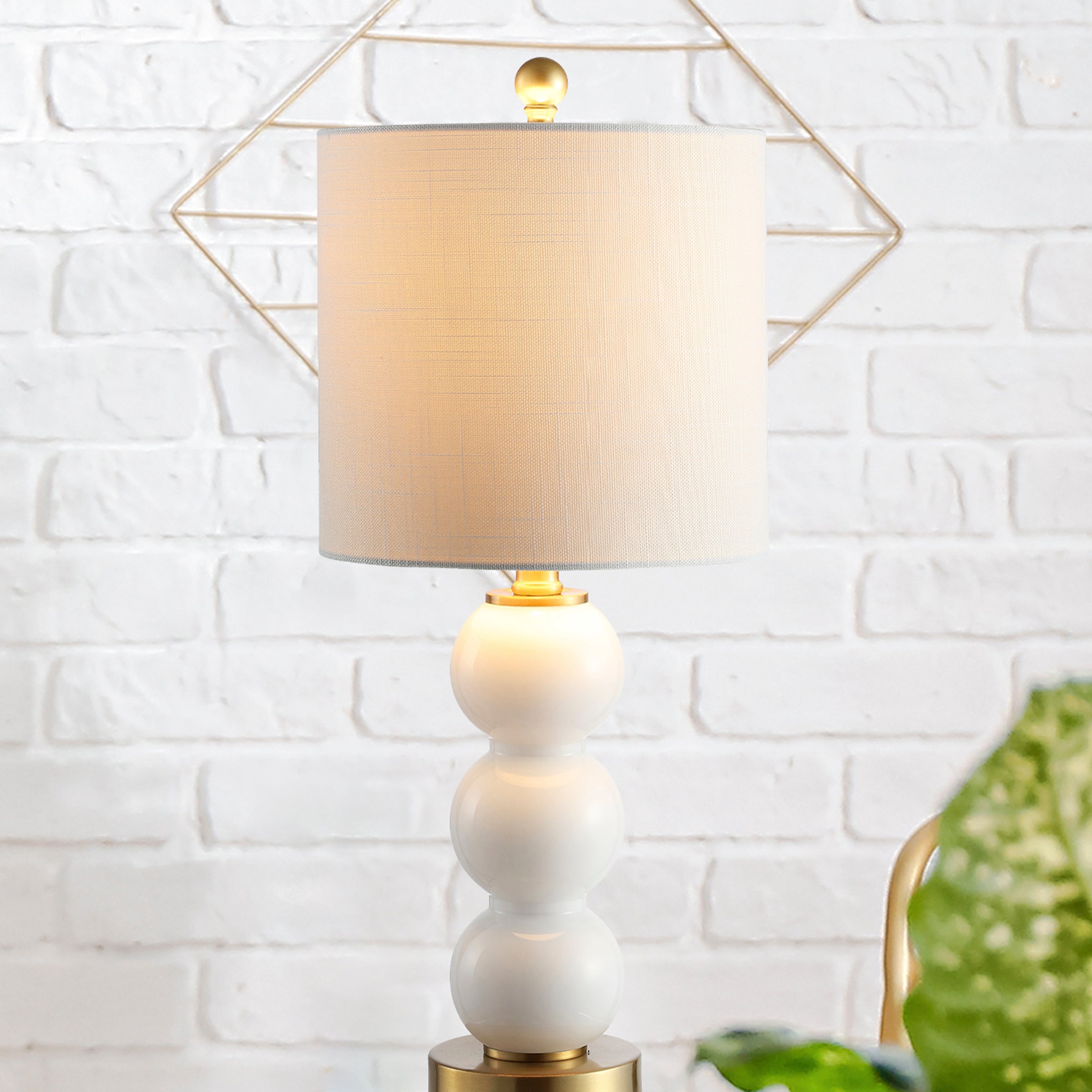 February Glass/Metal LED Table Lamp