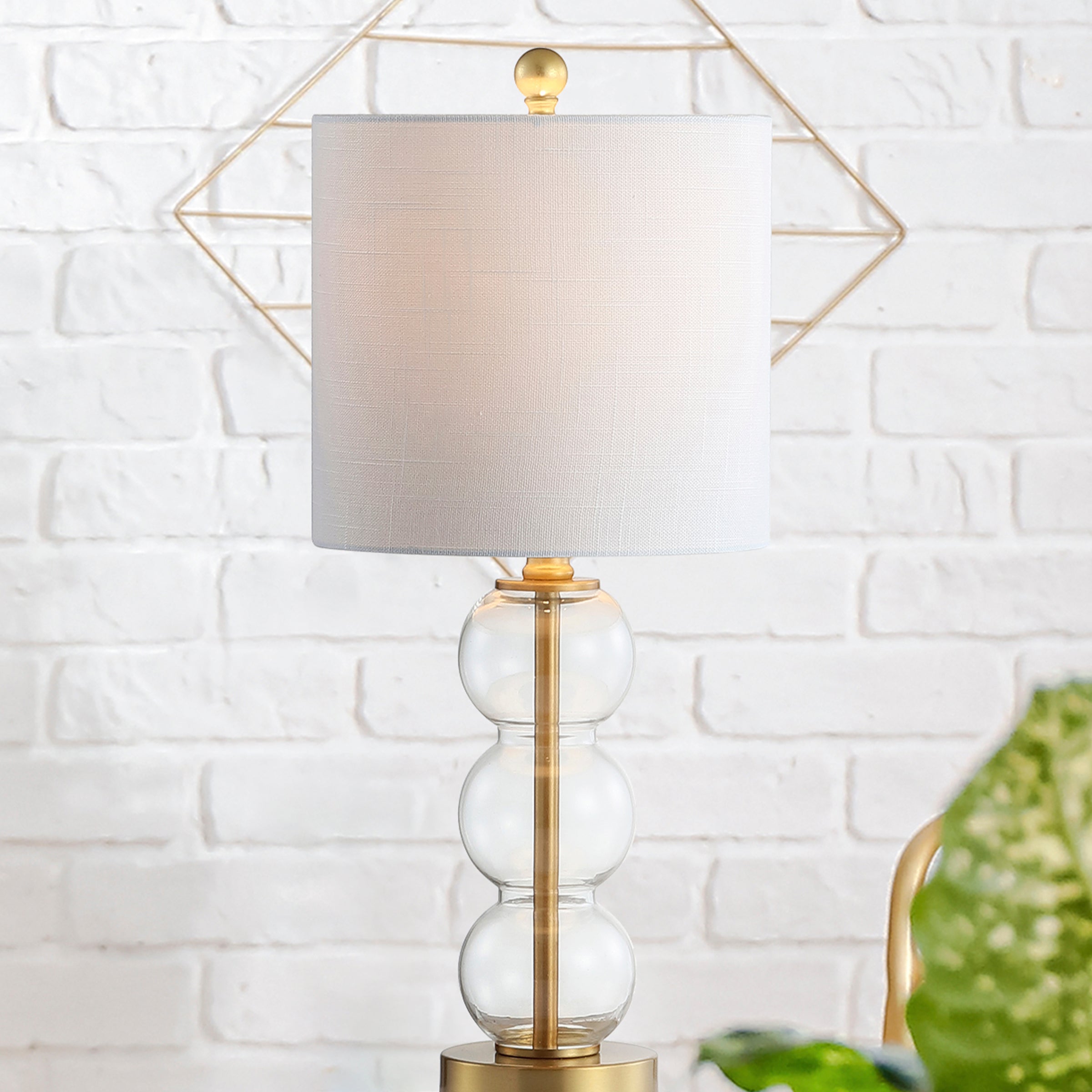 February Glass/Metal LED Table Lamp