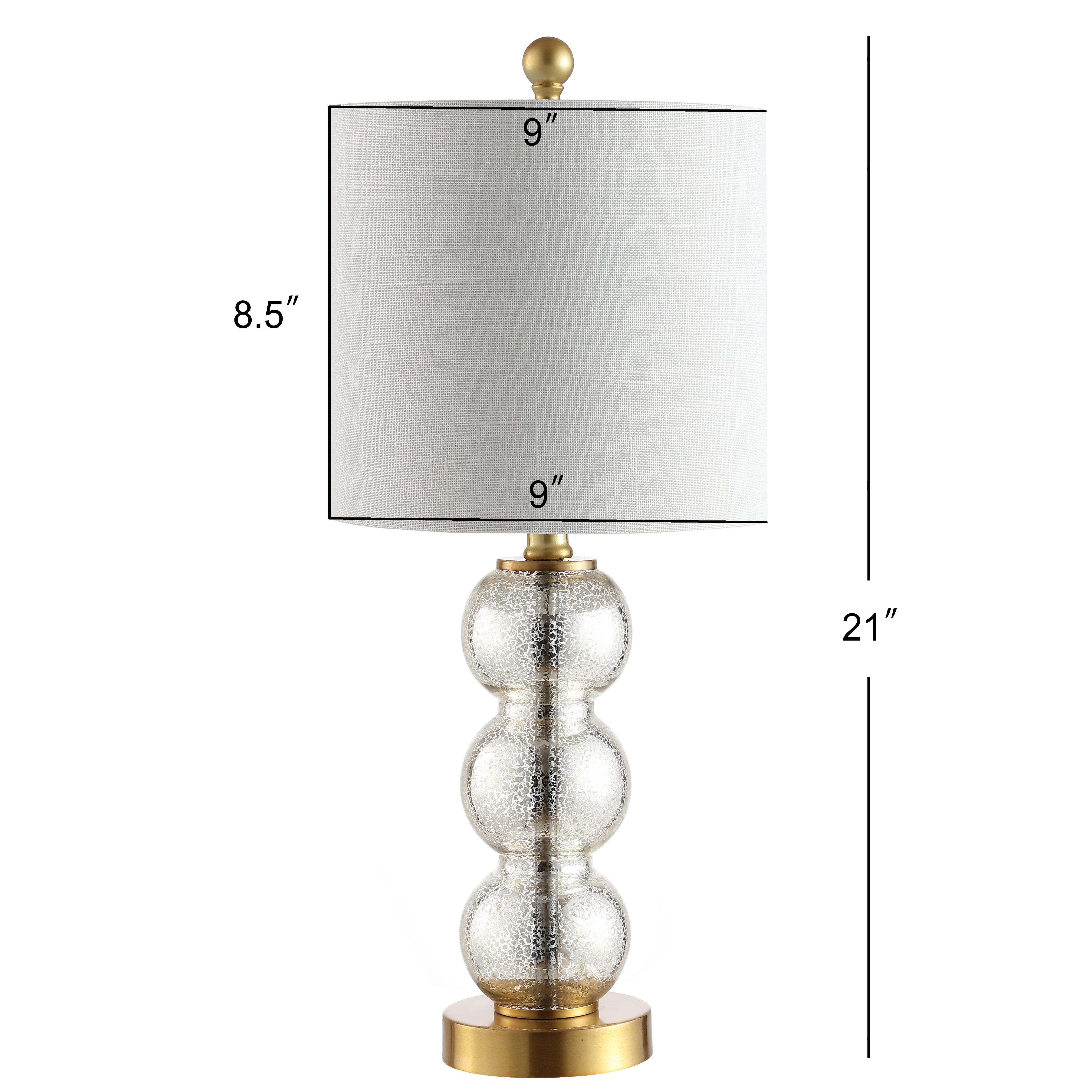 February Glass/Metal LED Table Lamp