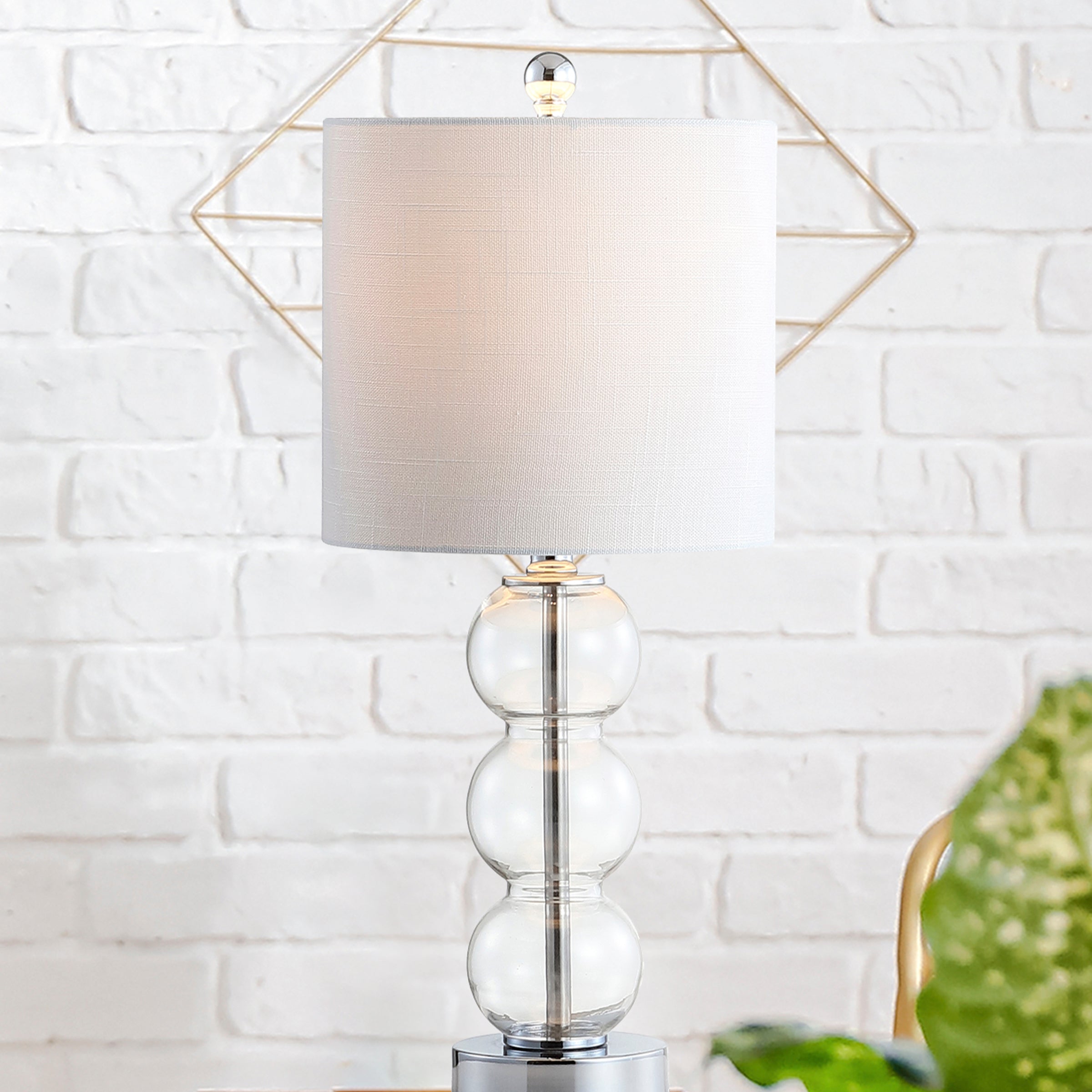February Glass/Metal LED Table Lamp