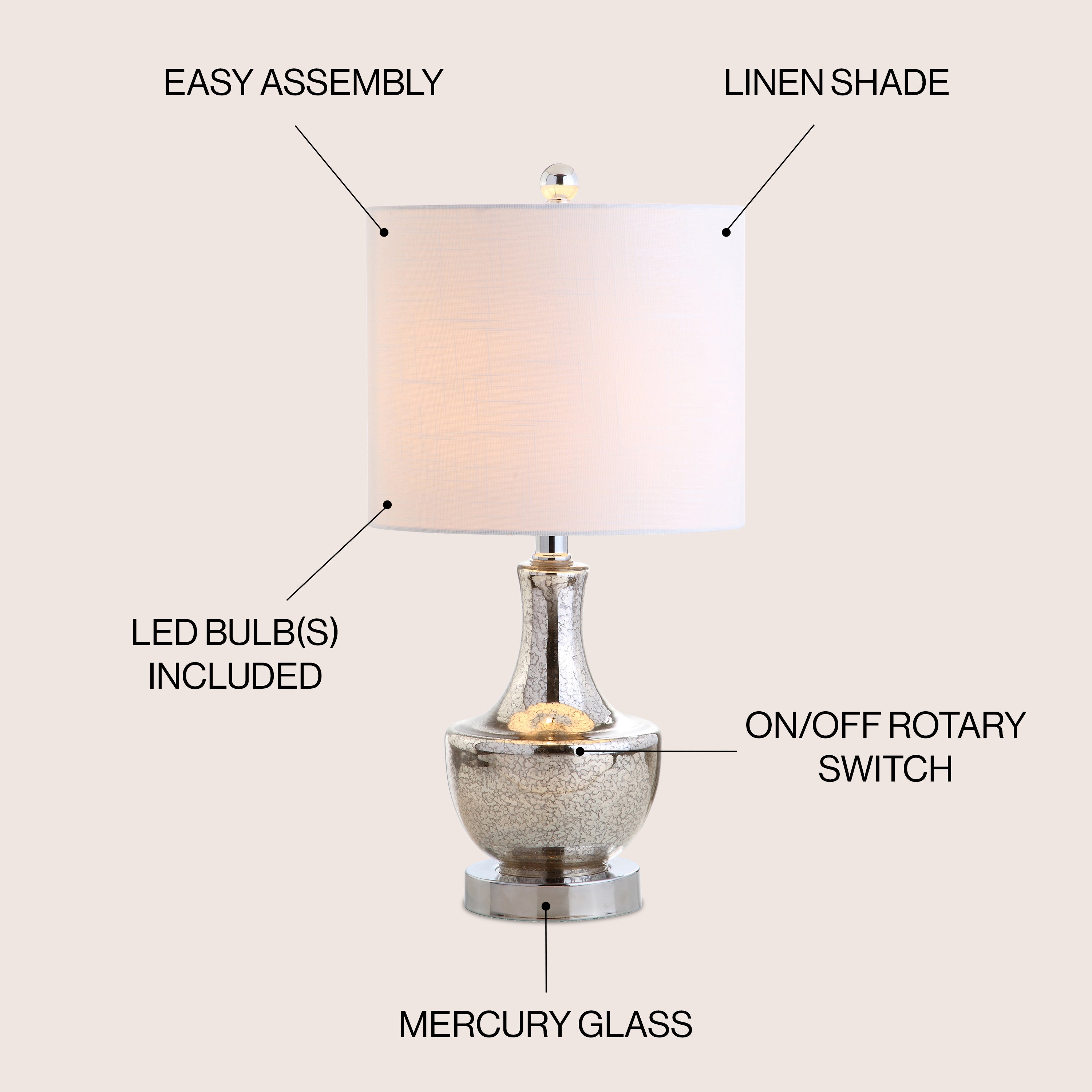 Colette Mini Glass LED Table Lamp