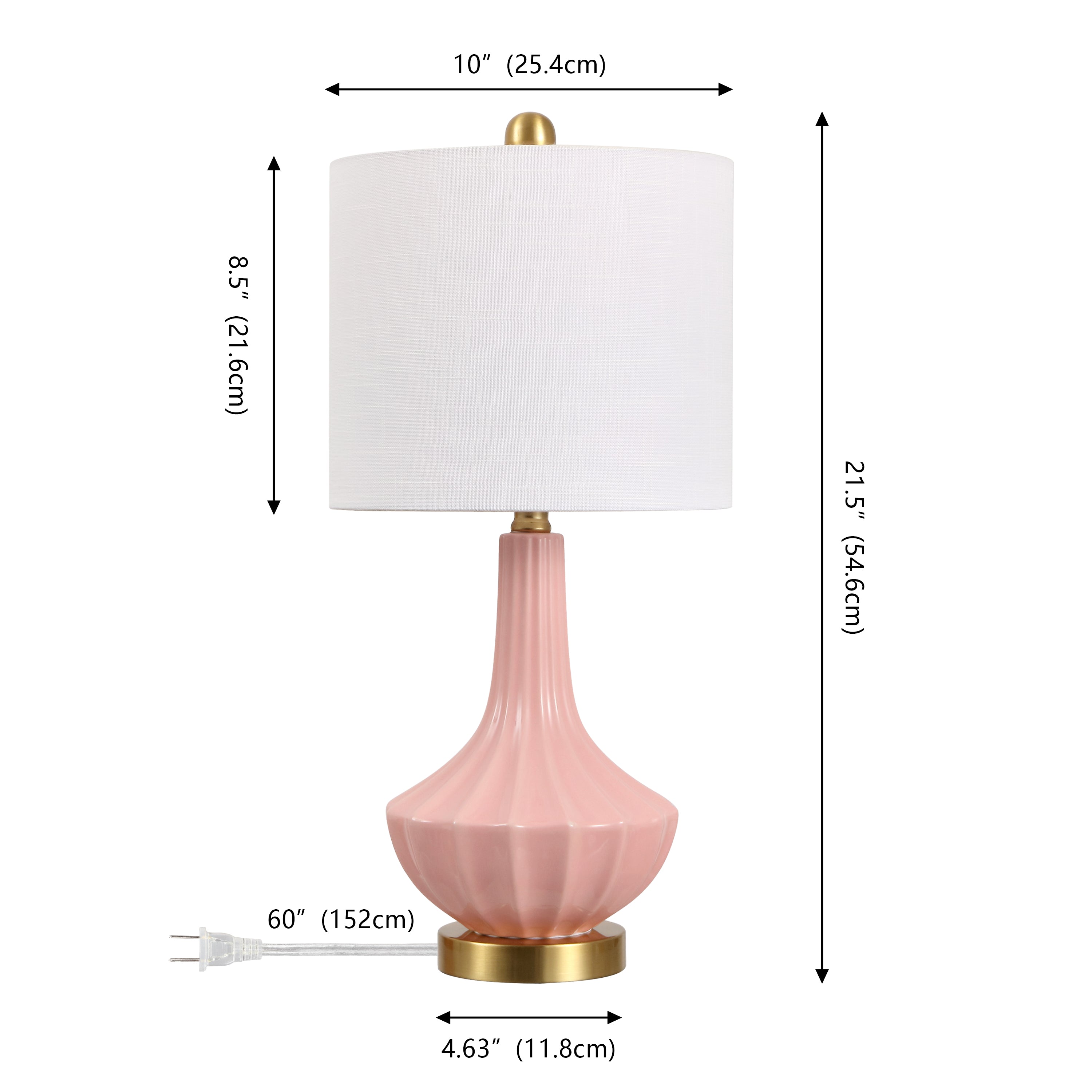 Parker Contemporary Traditional Ceramic/Metal Gourd LED Table Lamp
