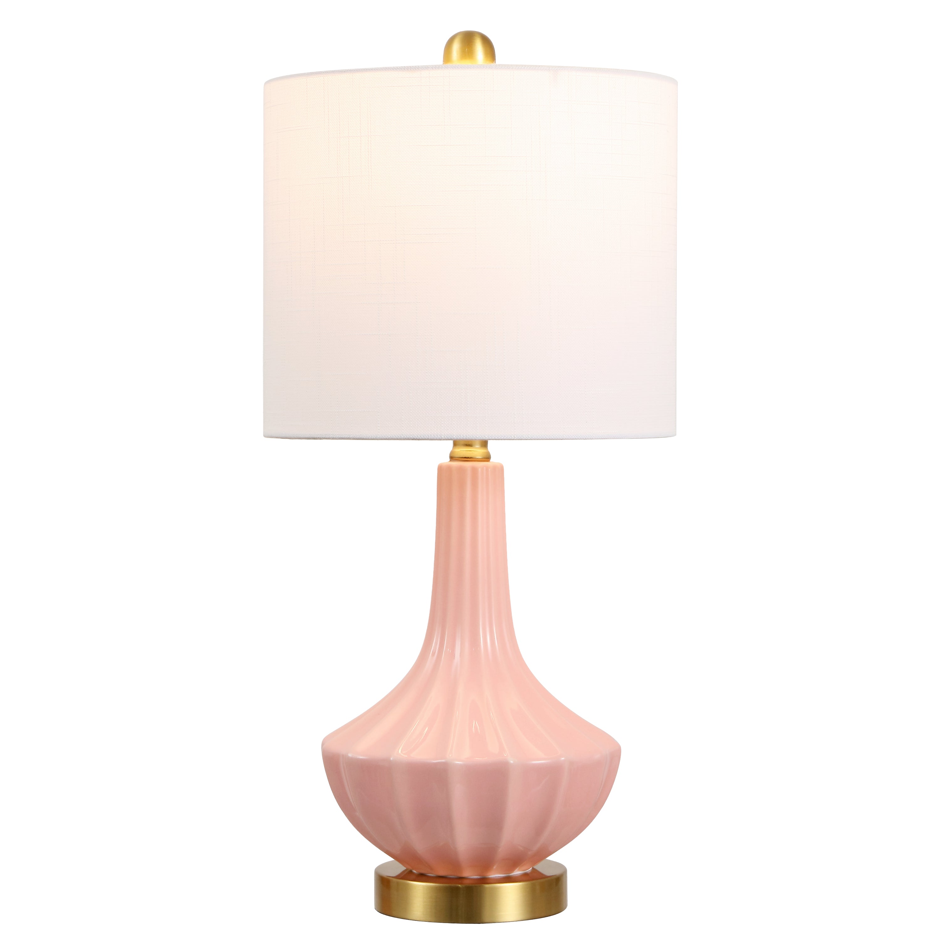 Parker Contemporary Traditional Ceramic/Metal Gourd LED Table Lamp