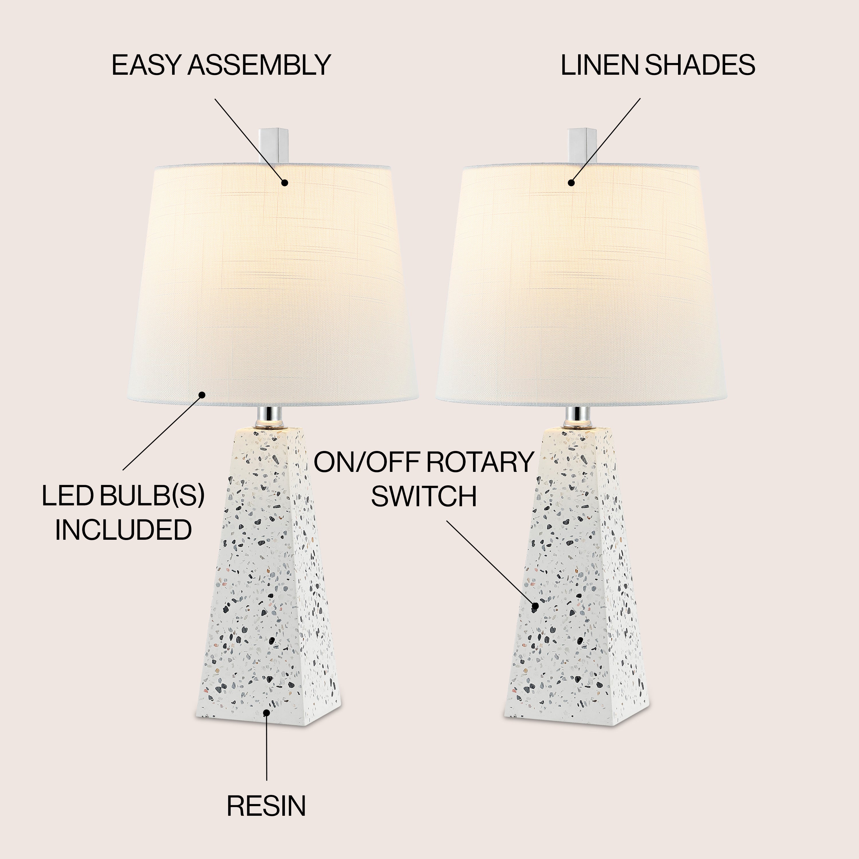 Owen Contemporary Resin LED Table Lamp