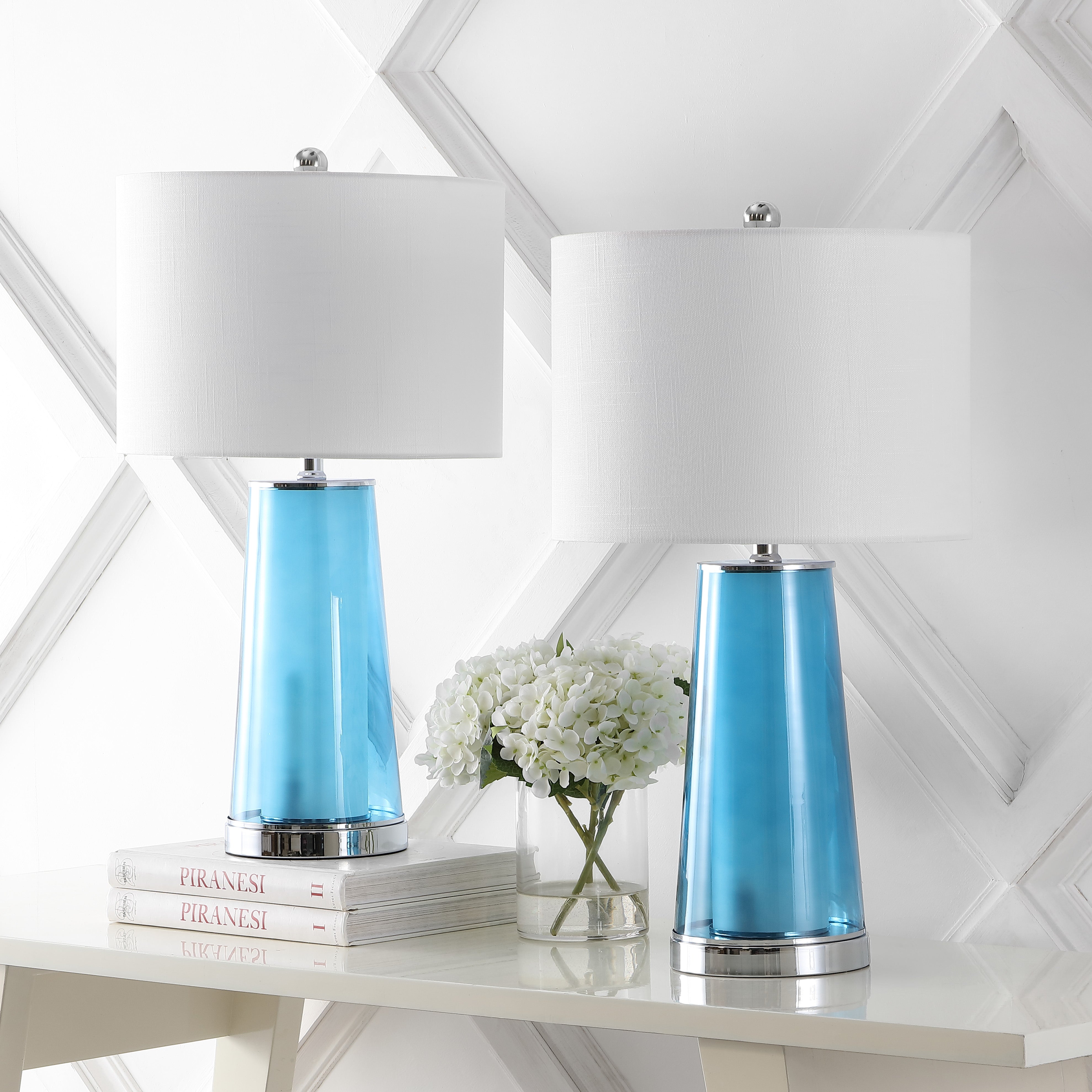 Tryon Modern Minimalist Glass/Iron Nightlight LED Table Lamp