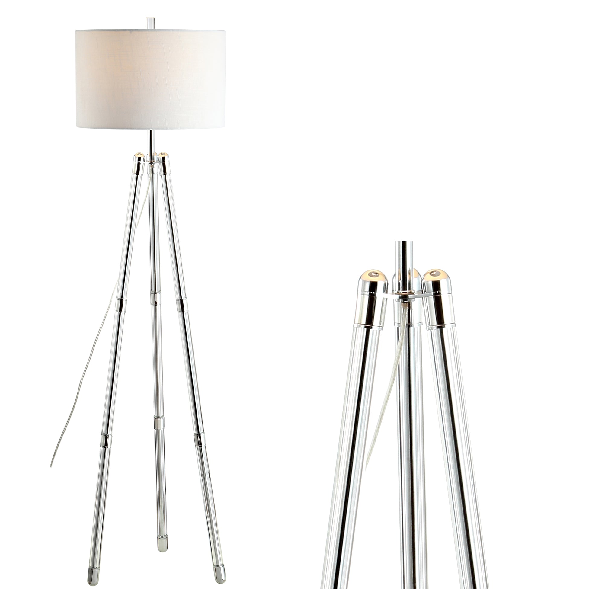 Arliss Surveyor's Tripod Metal/Crystal LED Floor Lamp