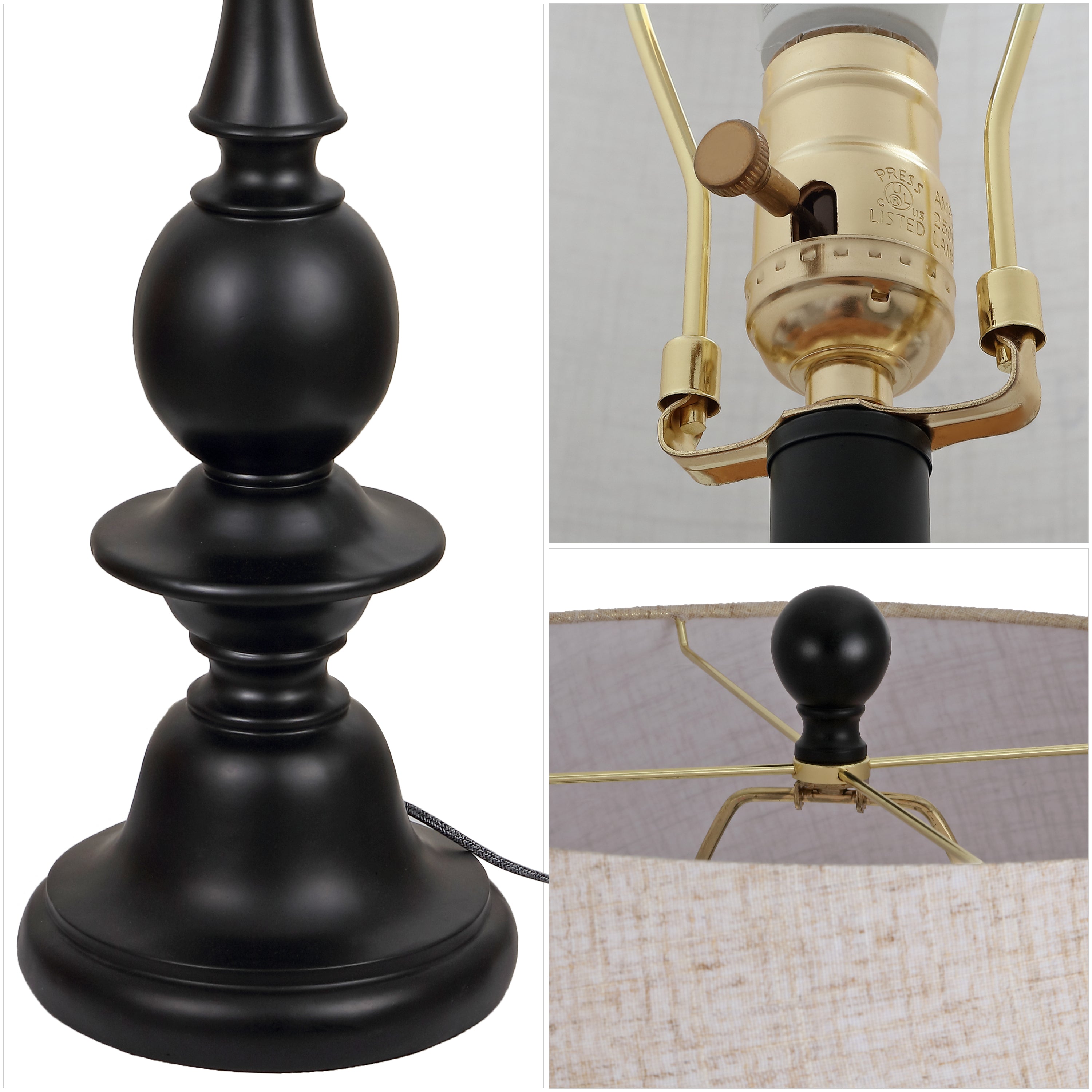 Taylor Rustic Farmhouse Spindled Resin LED Floor Lamp
