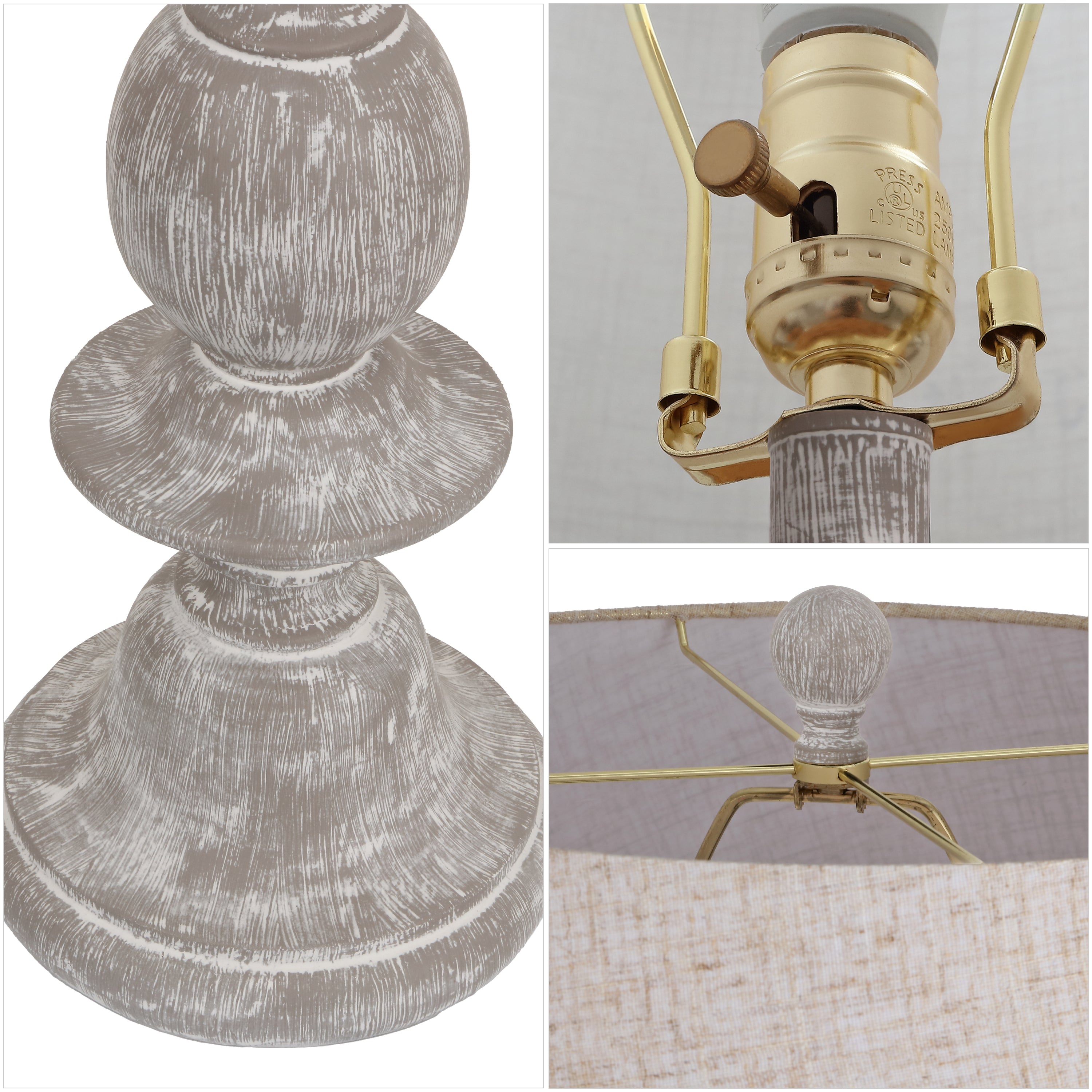 Taylor Rustic Farmhouse Spindled Resin LED Floor Lamp