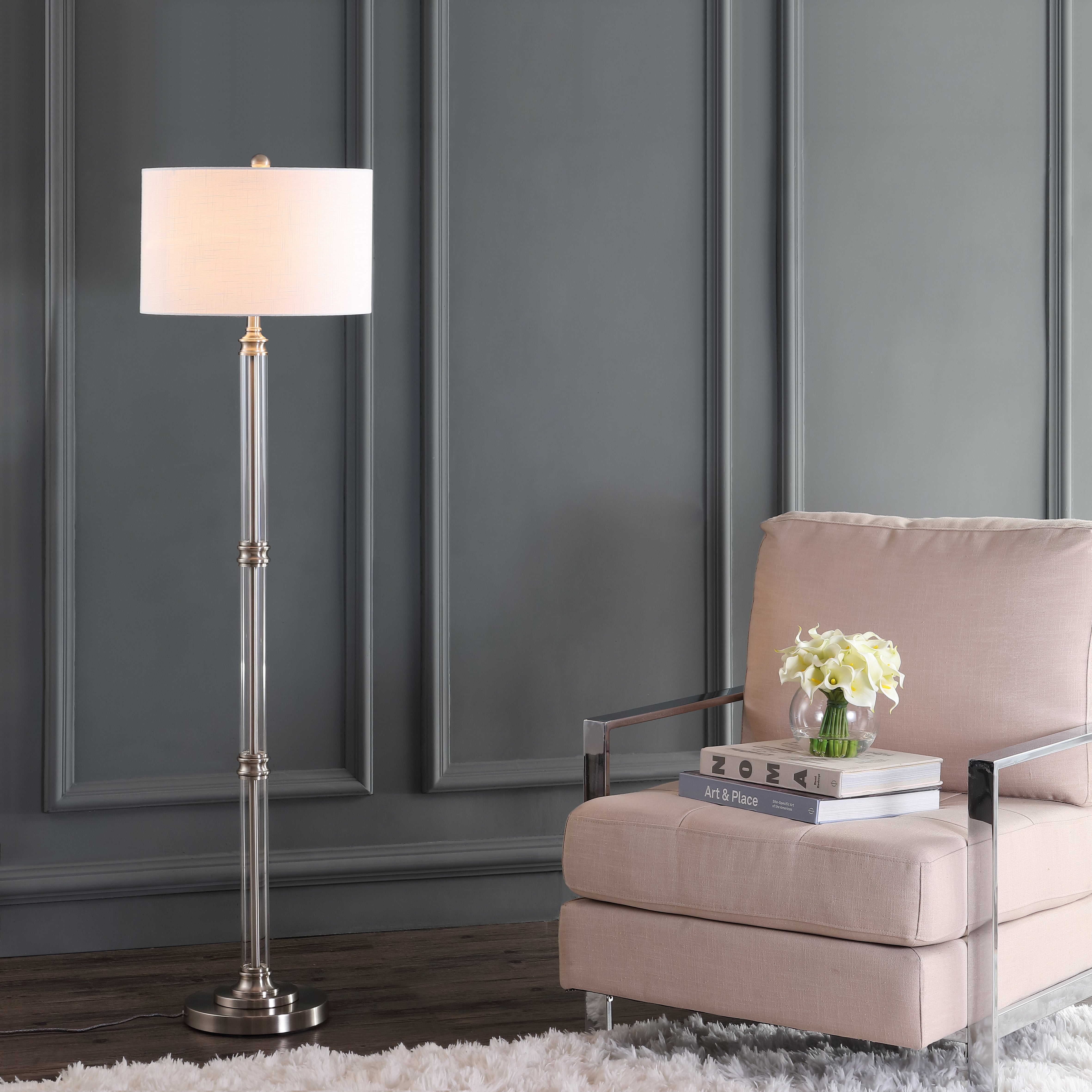Ralph Metal/Glass Floor Lamp