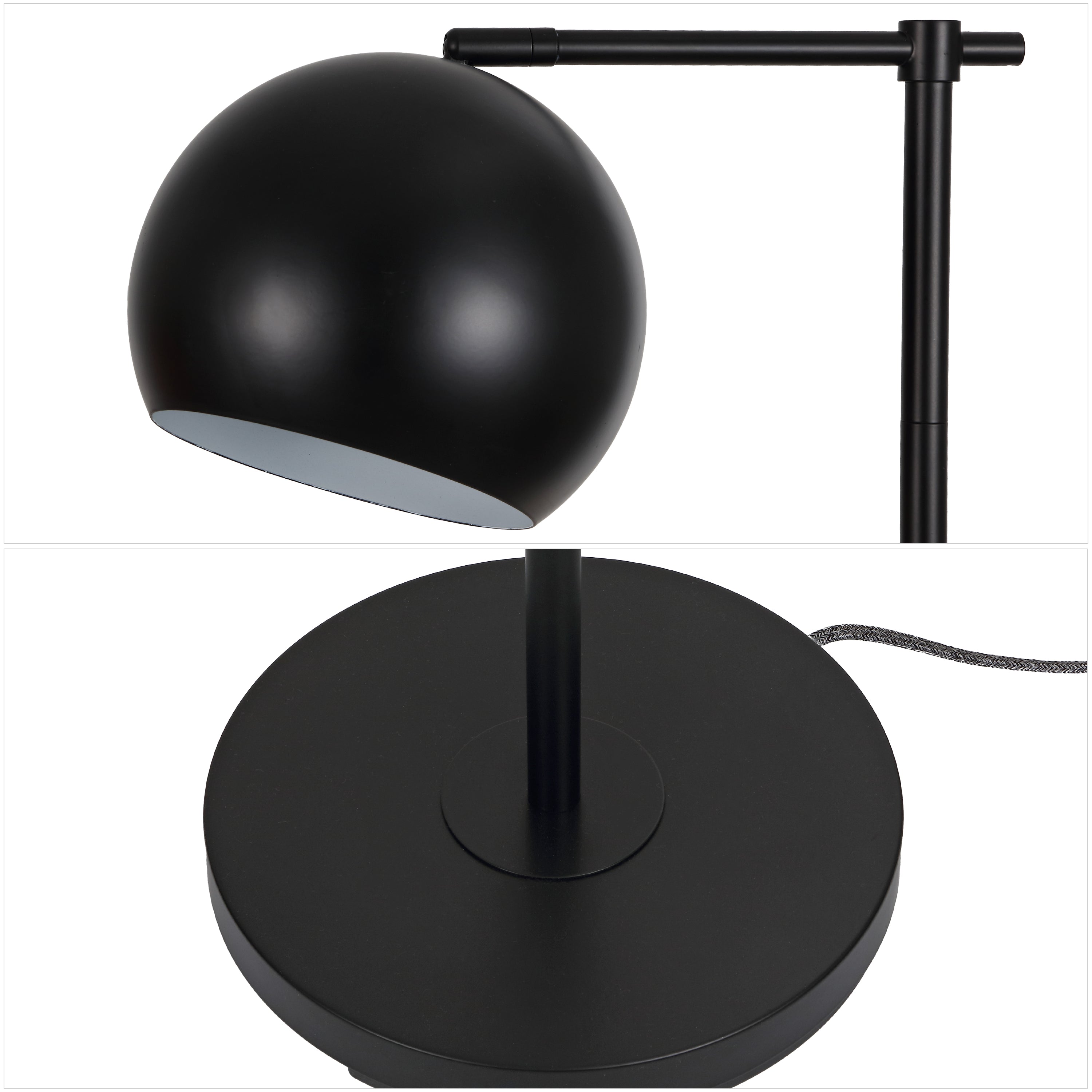 Eva Modern Contemporary LED Floor Lamp with Metal Globe Shade