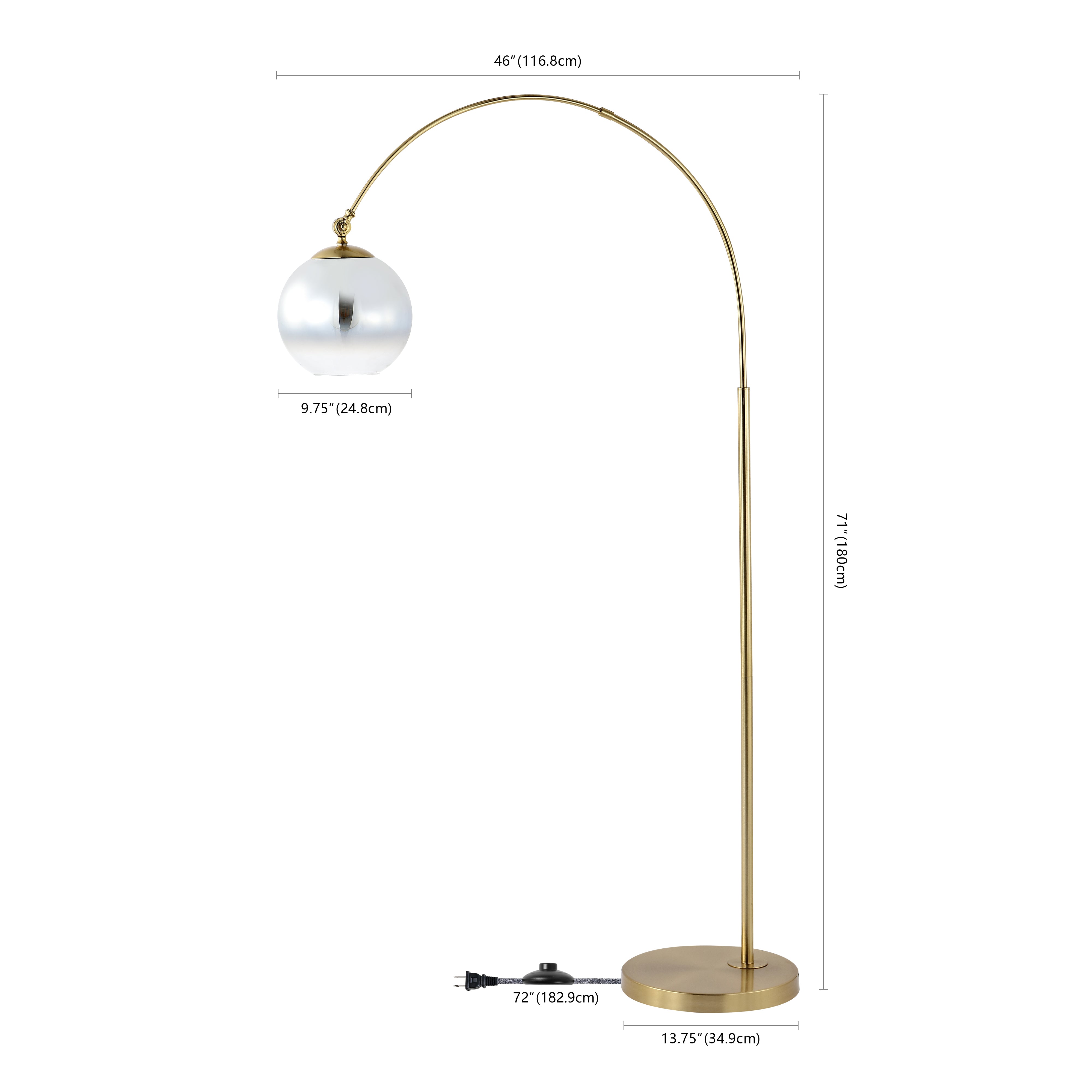 Nora Coastal Vintage Iron LED Floor Lamp