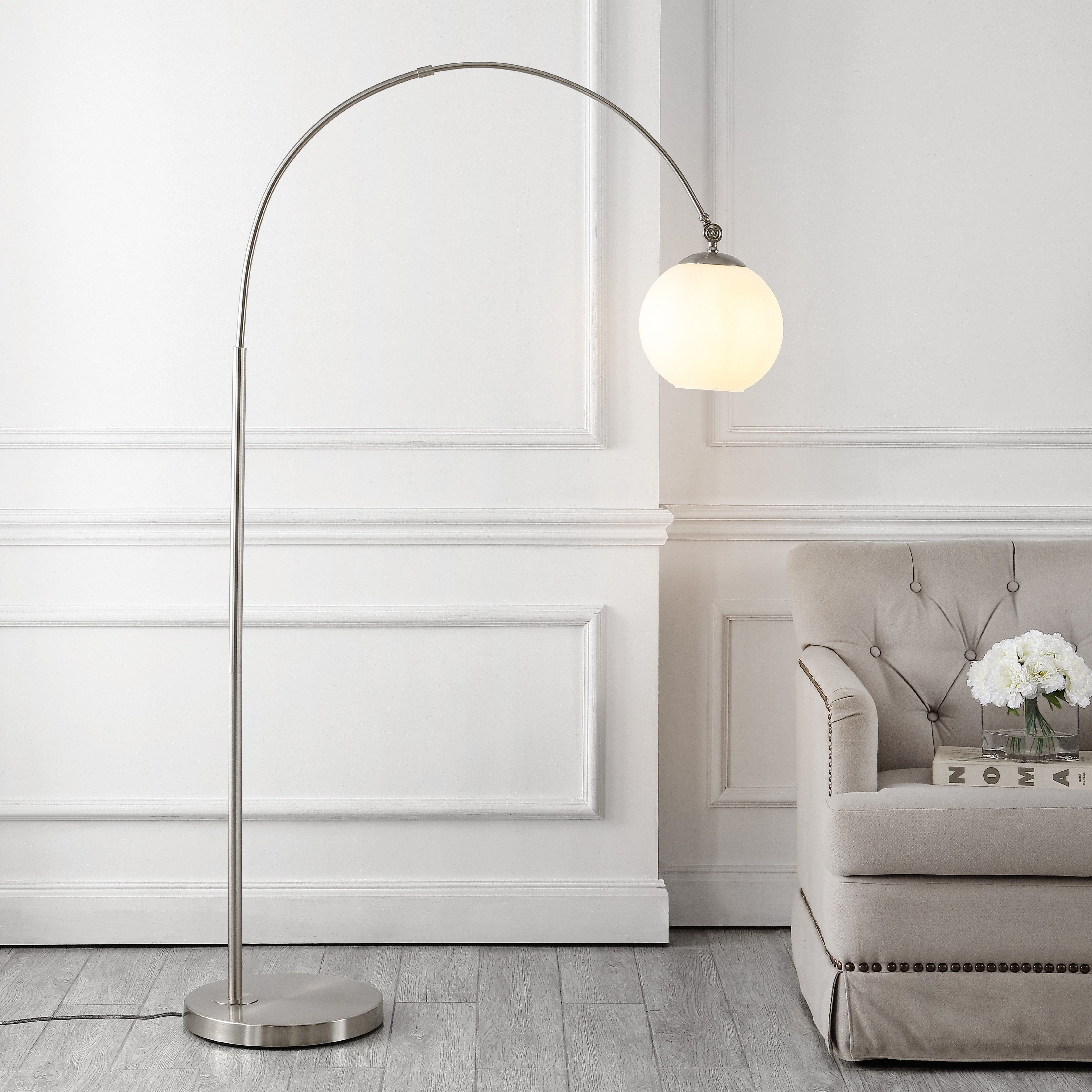 Nora Coastal Vintage Iron LED Floor Lamp
