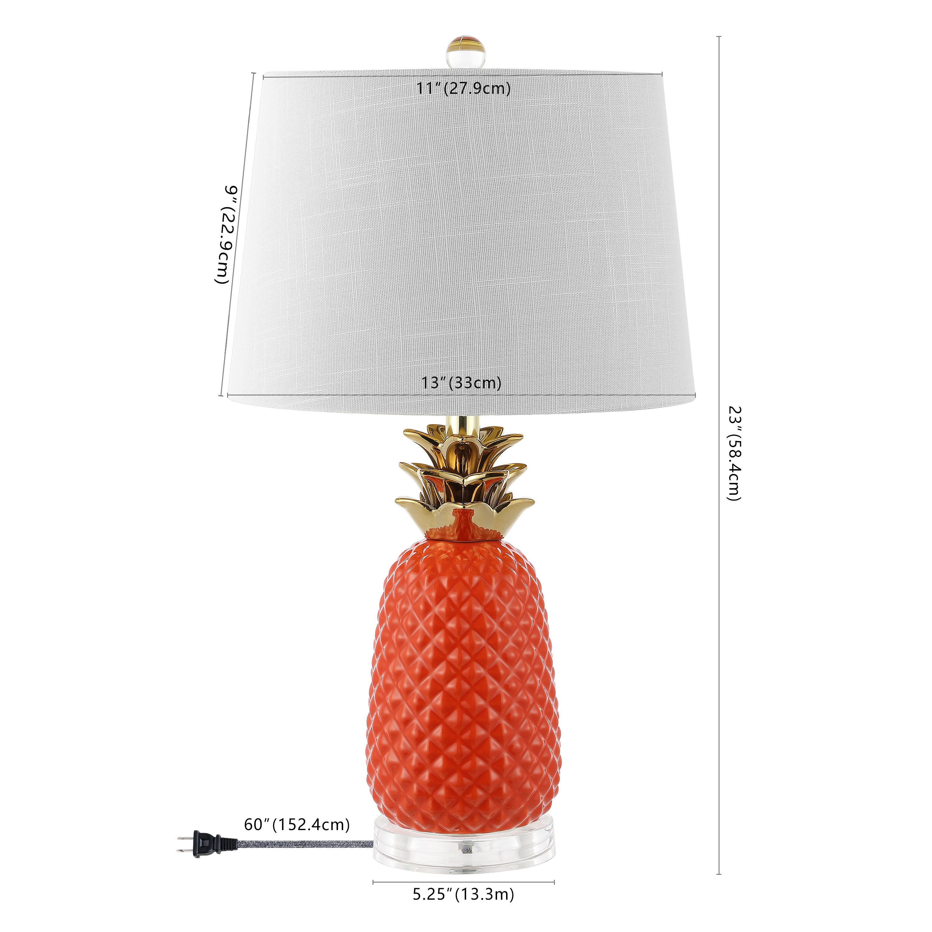 Pineapple Ceramic LED Table Lamp