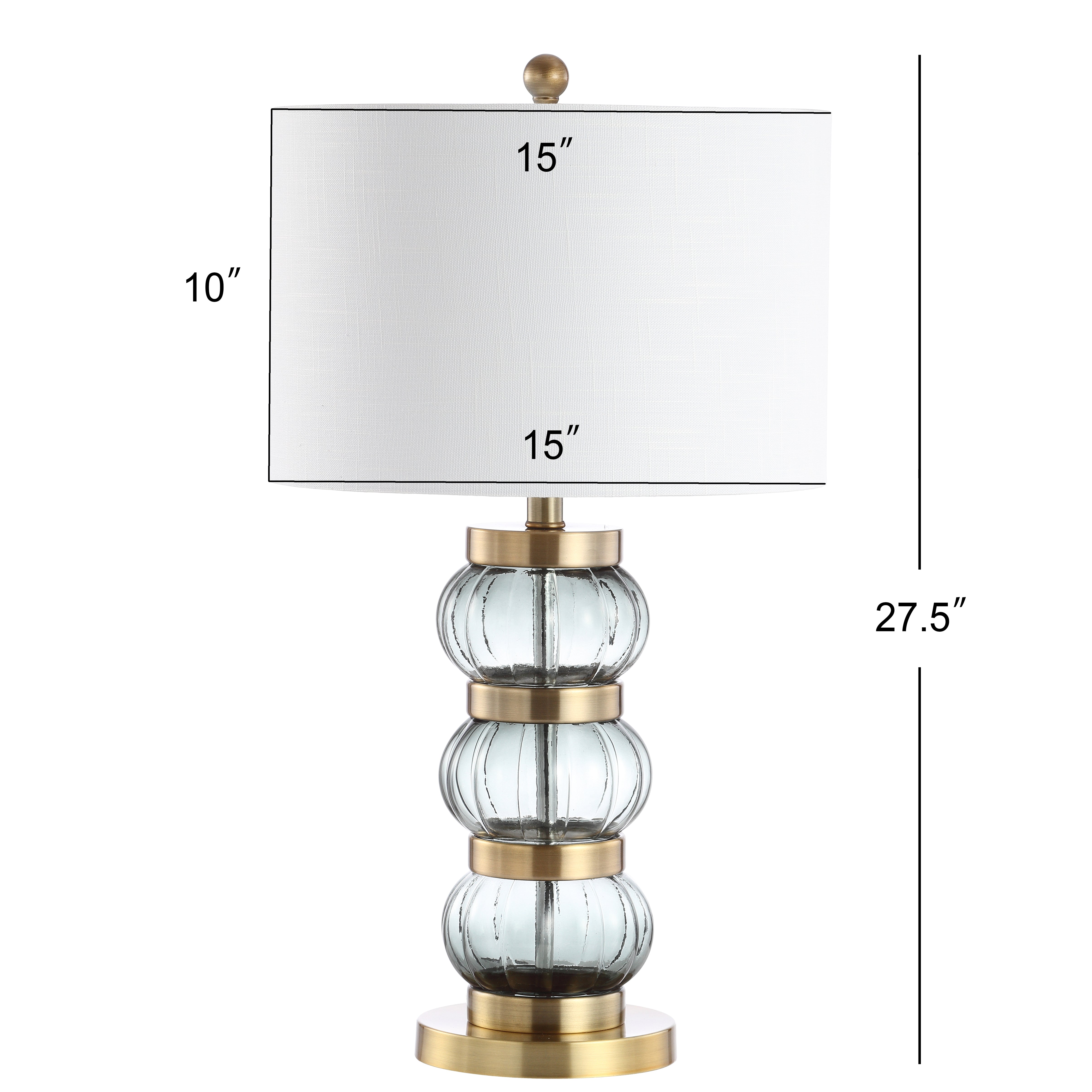 Linna Glass/Metal Table Lamp