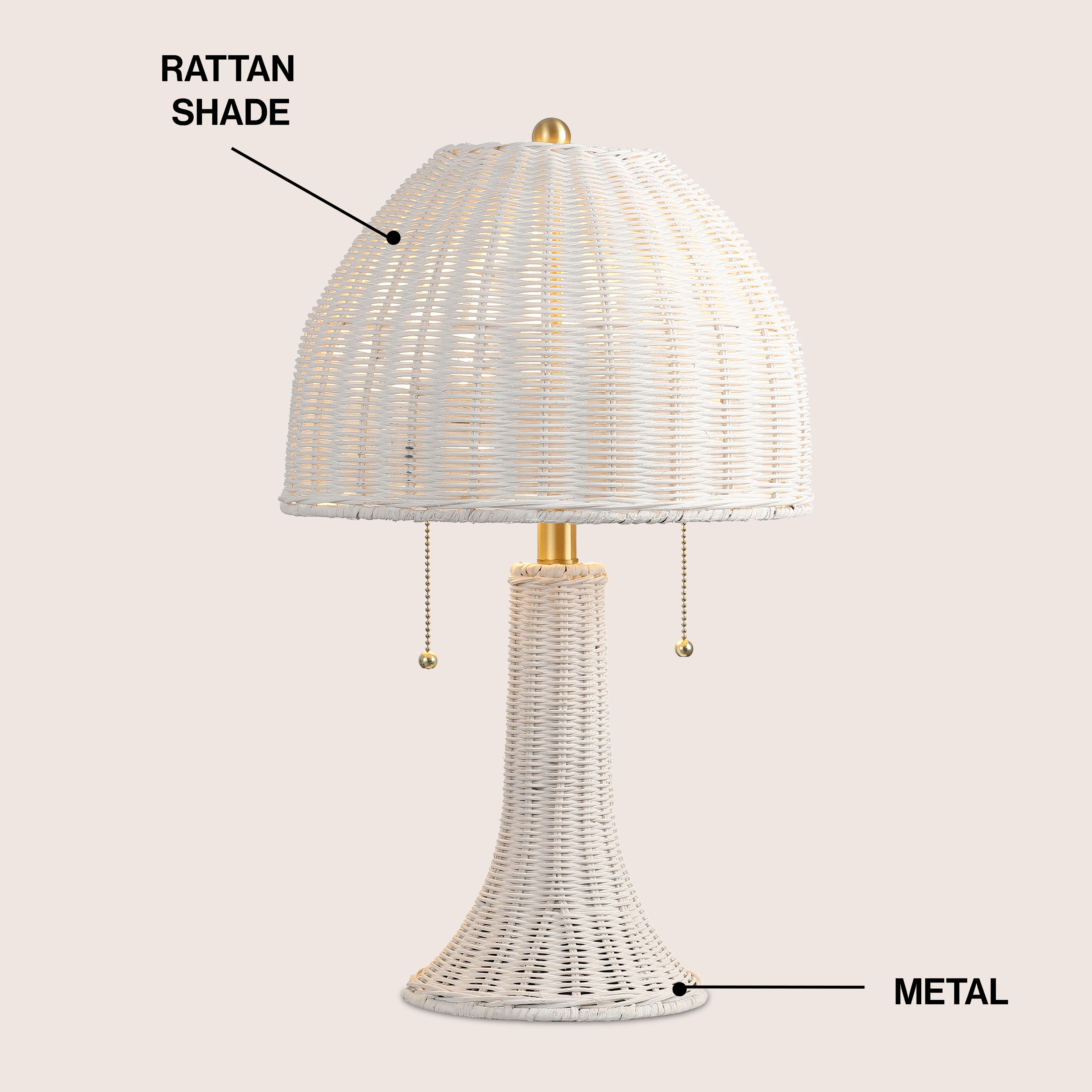 Joanie Bohemian Rustic Iron LED Table Lamp