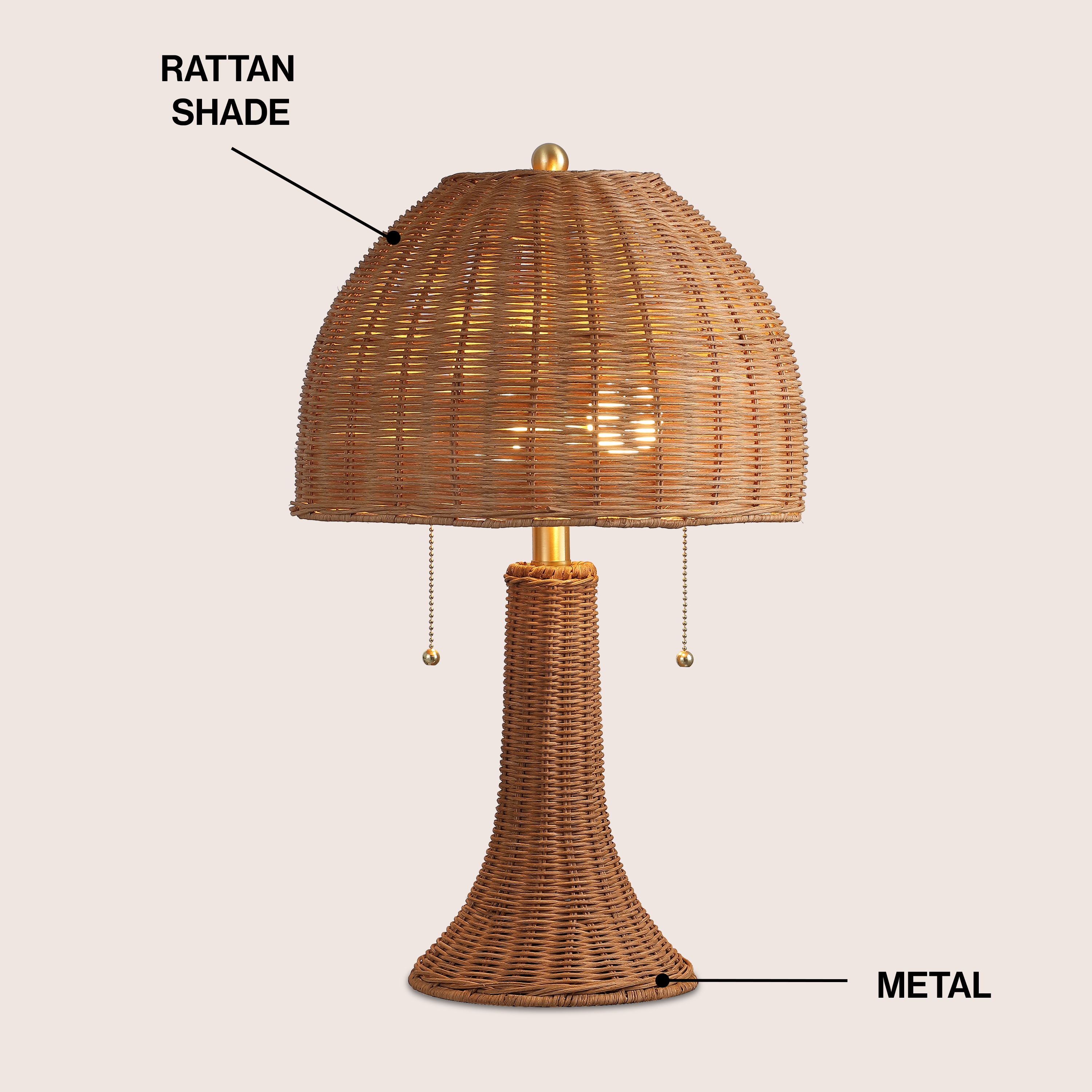 Joanie Bohemian Rustic Iron LED Table Lamp