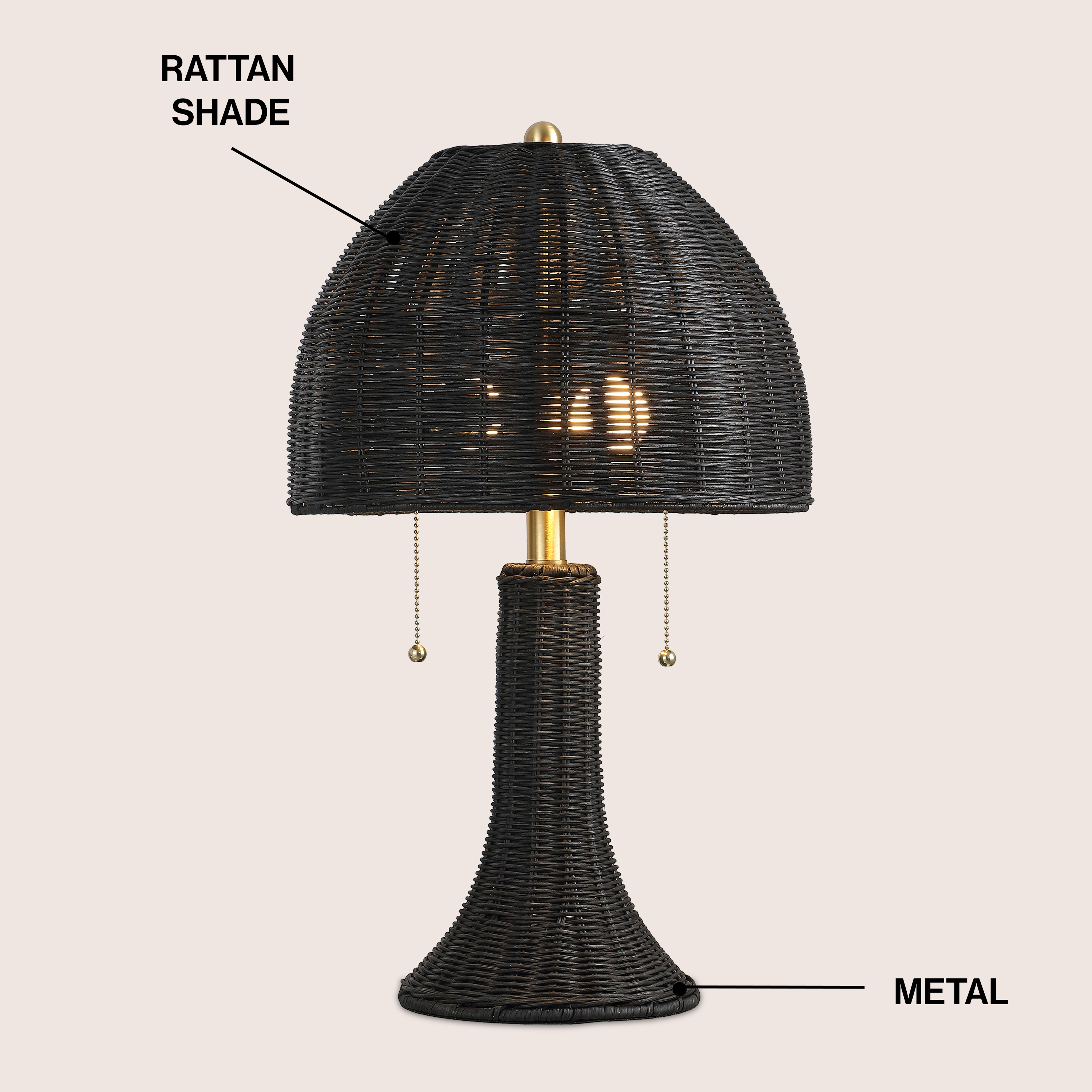 Joanie Bohemian Rustic Iron LED Table Lamp