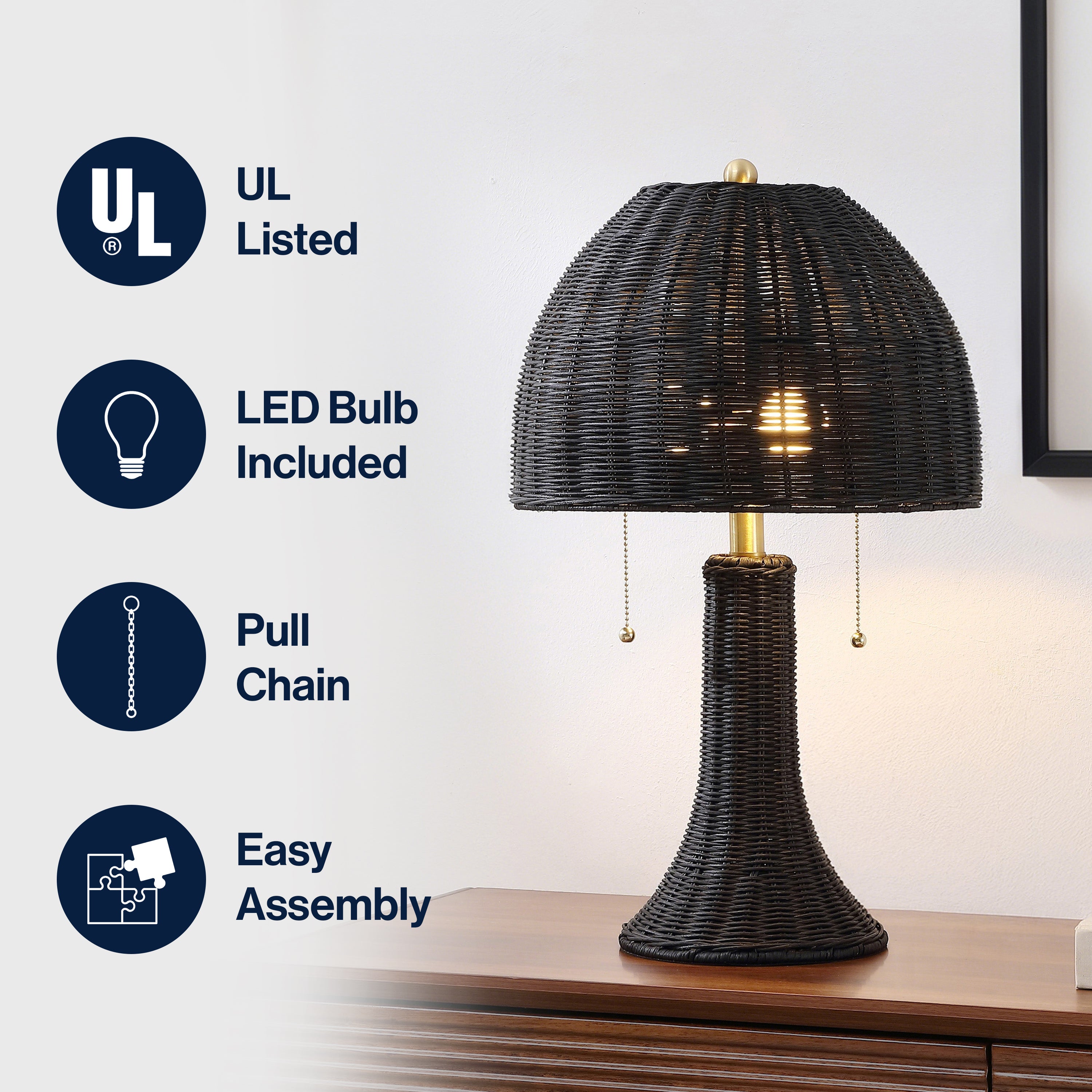 Joanie Bohemian Rustic Iron LED Table Lamp