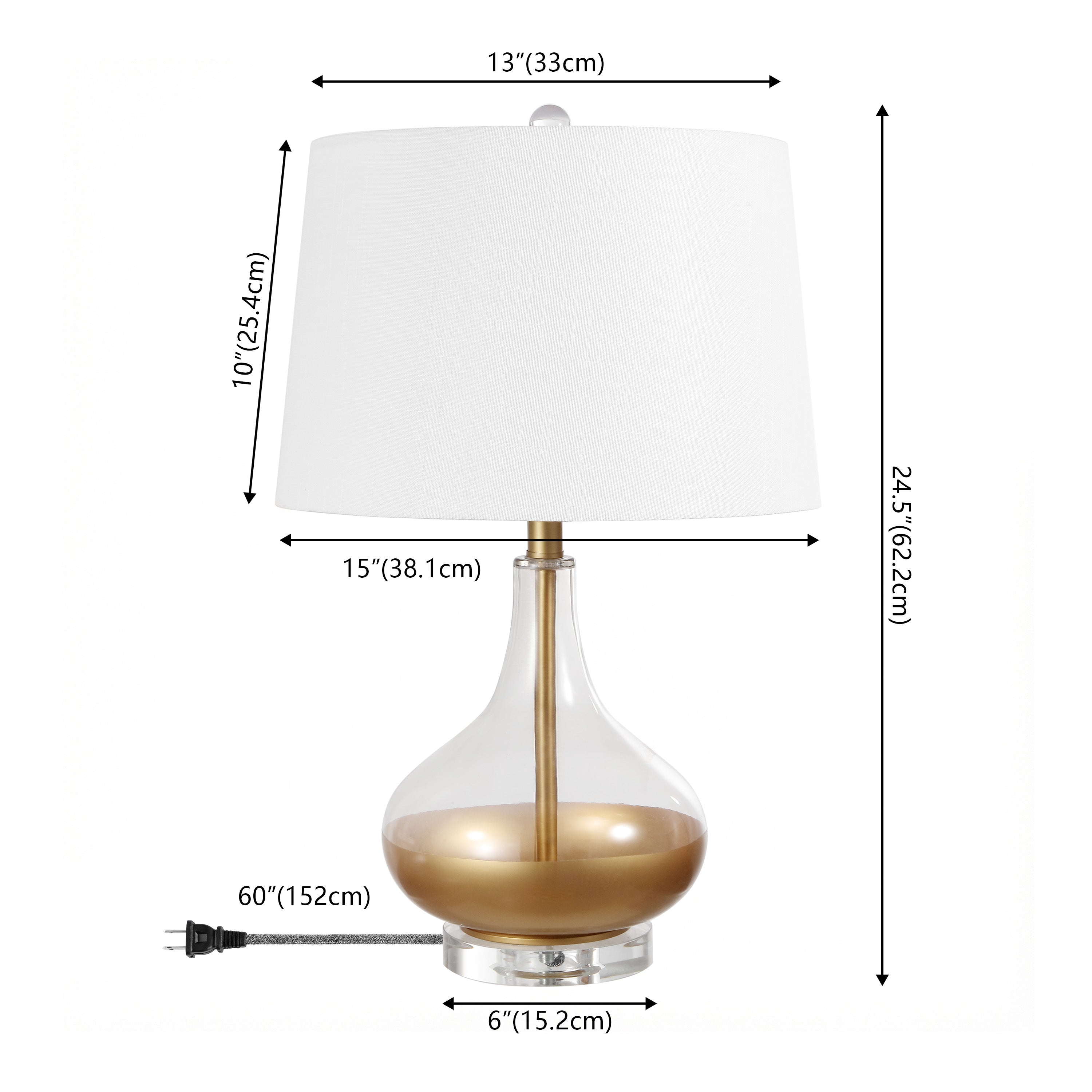 West Glass LED Table Lamp