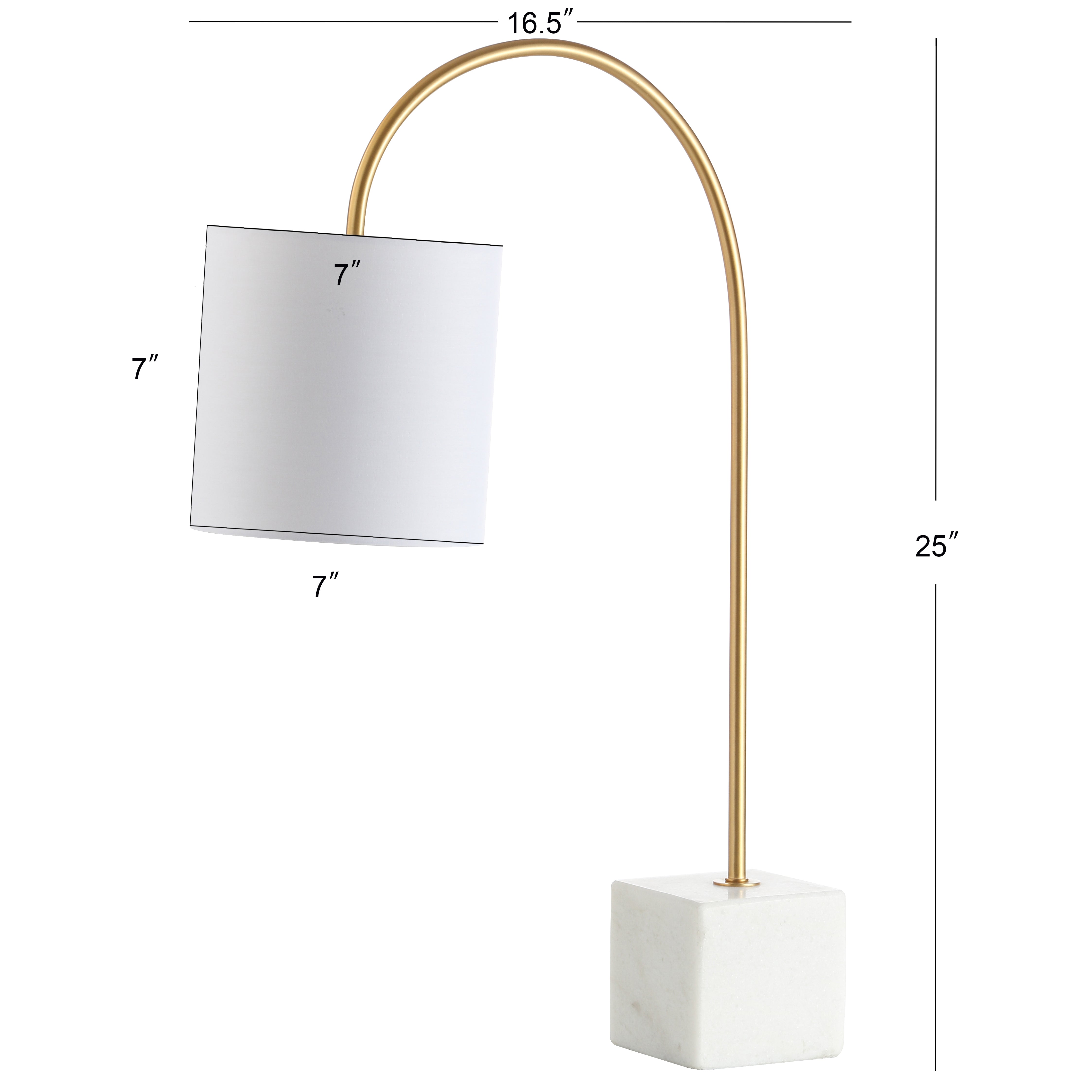 Fisher Marble/Brass LED Table Lamp