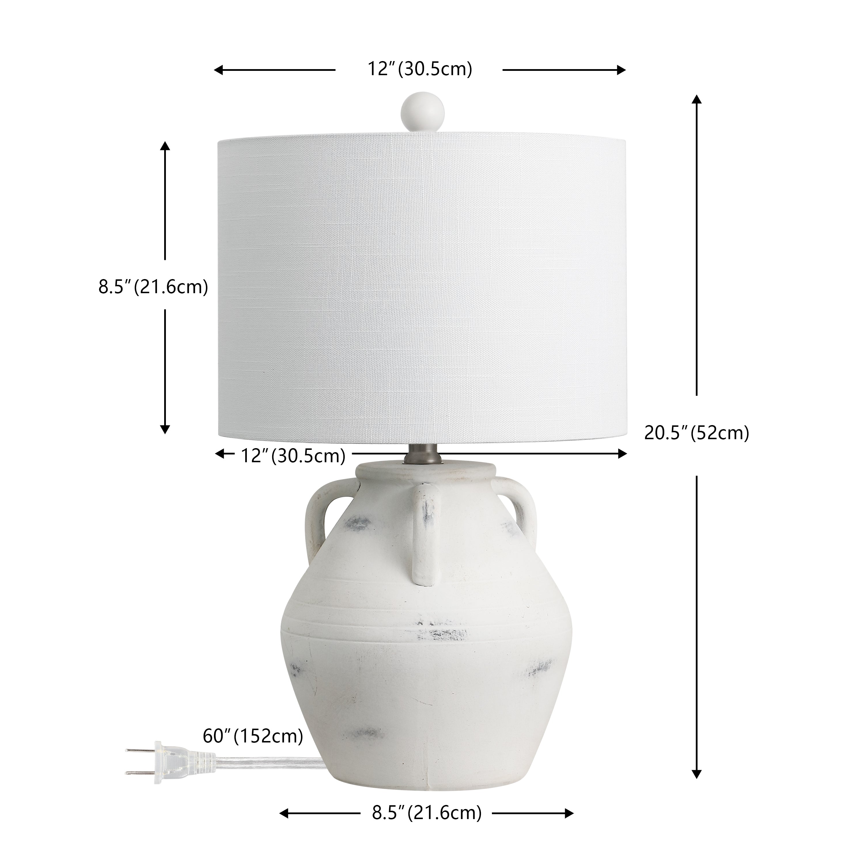 Altea 20.5" Rustic Coastal Pottery Jar LED Table Lamp, Set of 2