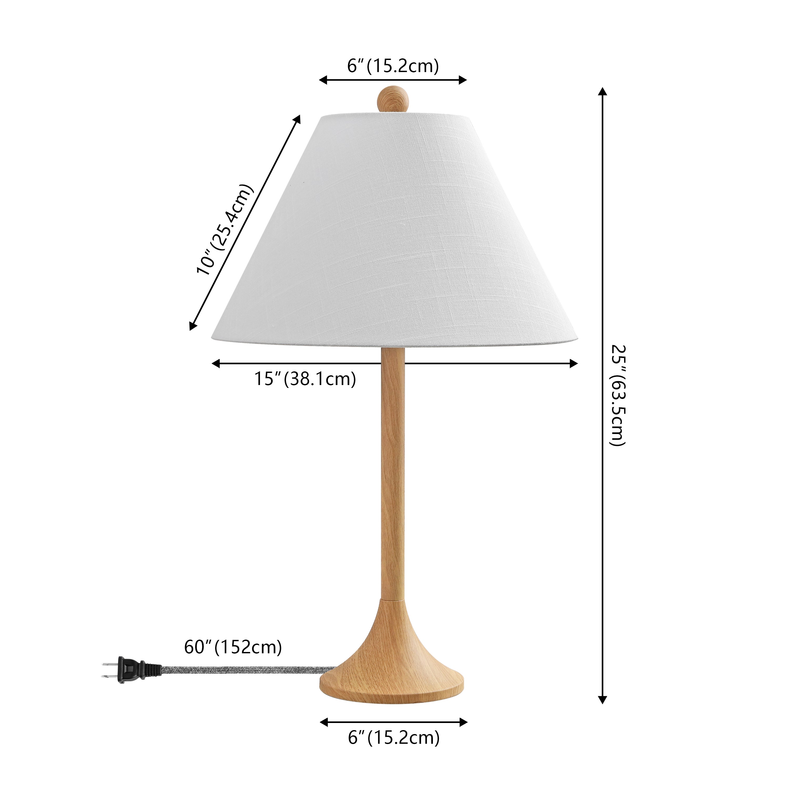 Albie 25" Modern Coastal Iron Column LED Table Lamp