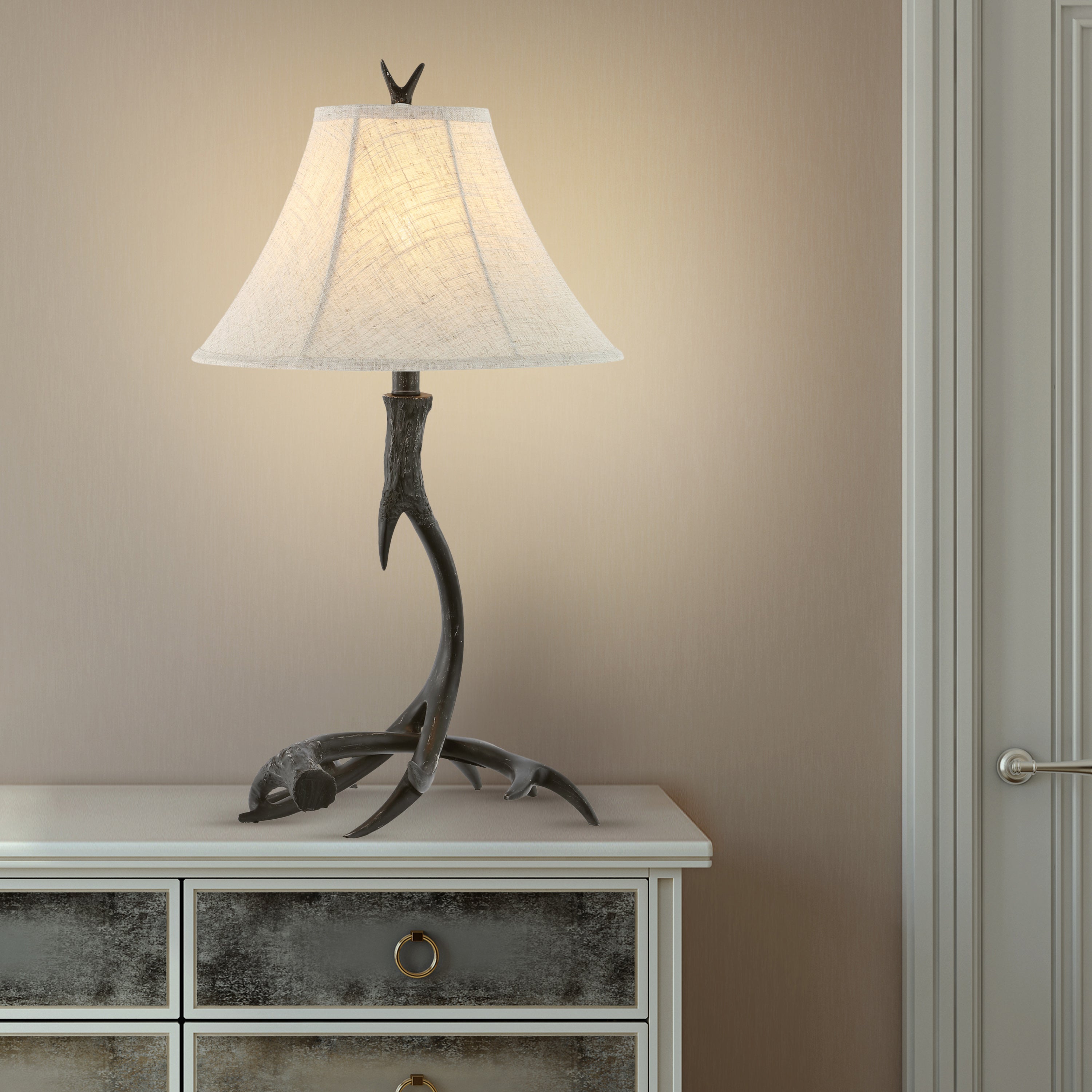 Antler Rustic Resin LED Table Lamp