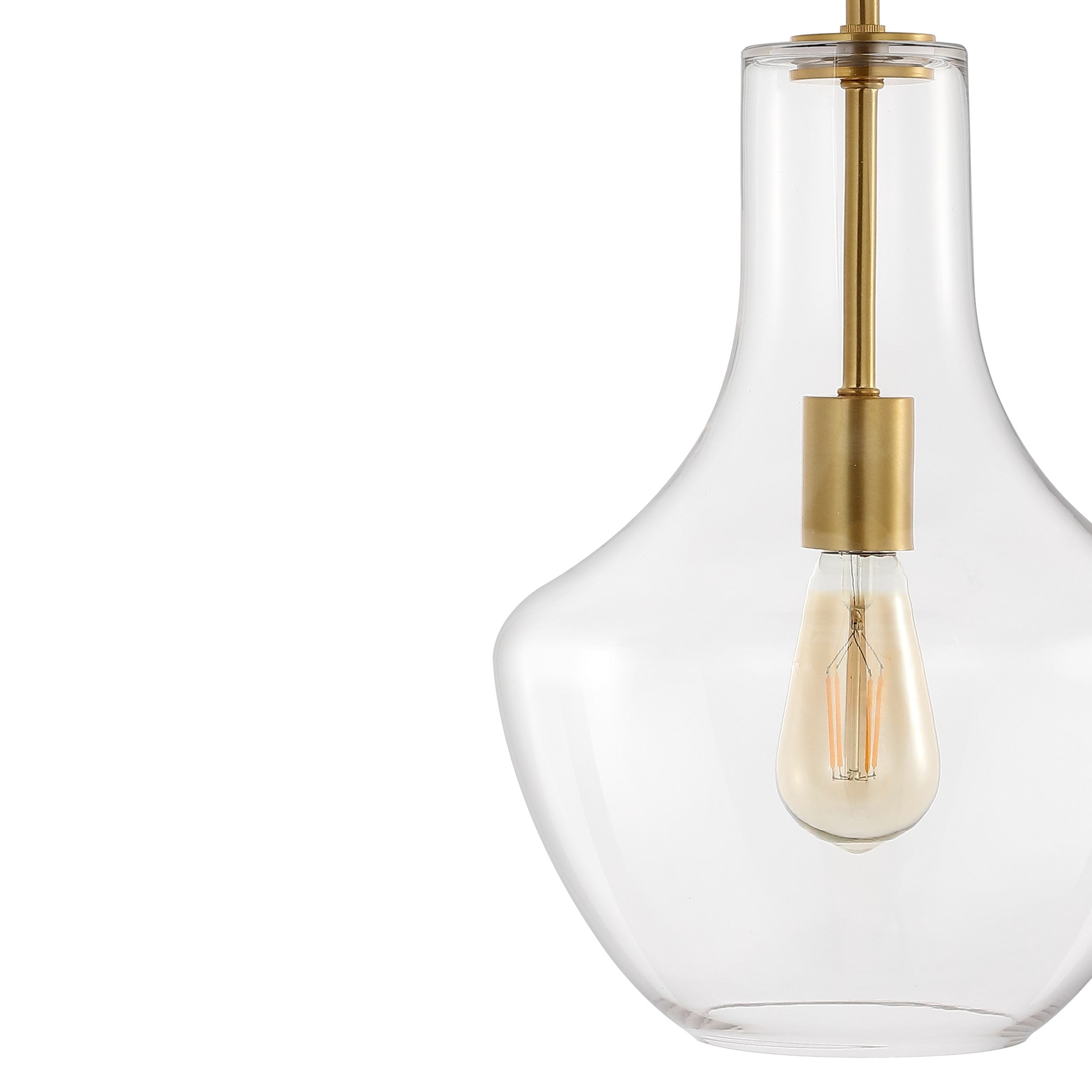 Watts 1-Light Mid-Century Modern Iron/Glass LED Pendant