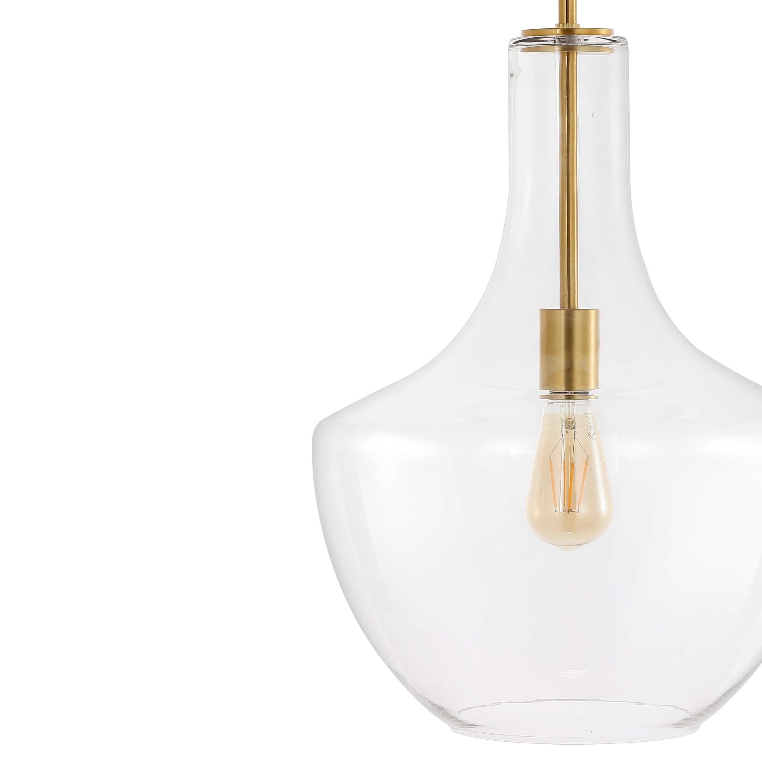 Watts 1-Light Mid-Century Modern Iron/Glass LED Pendant