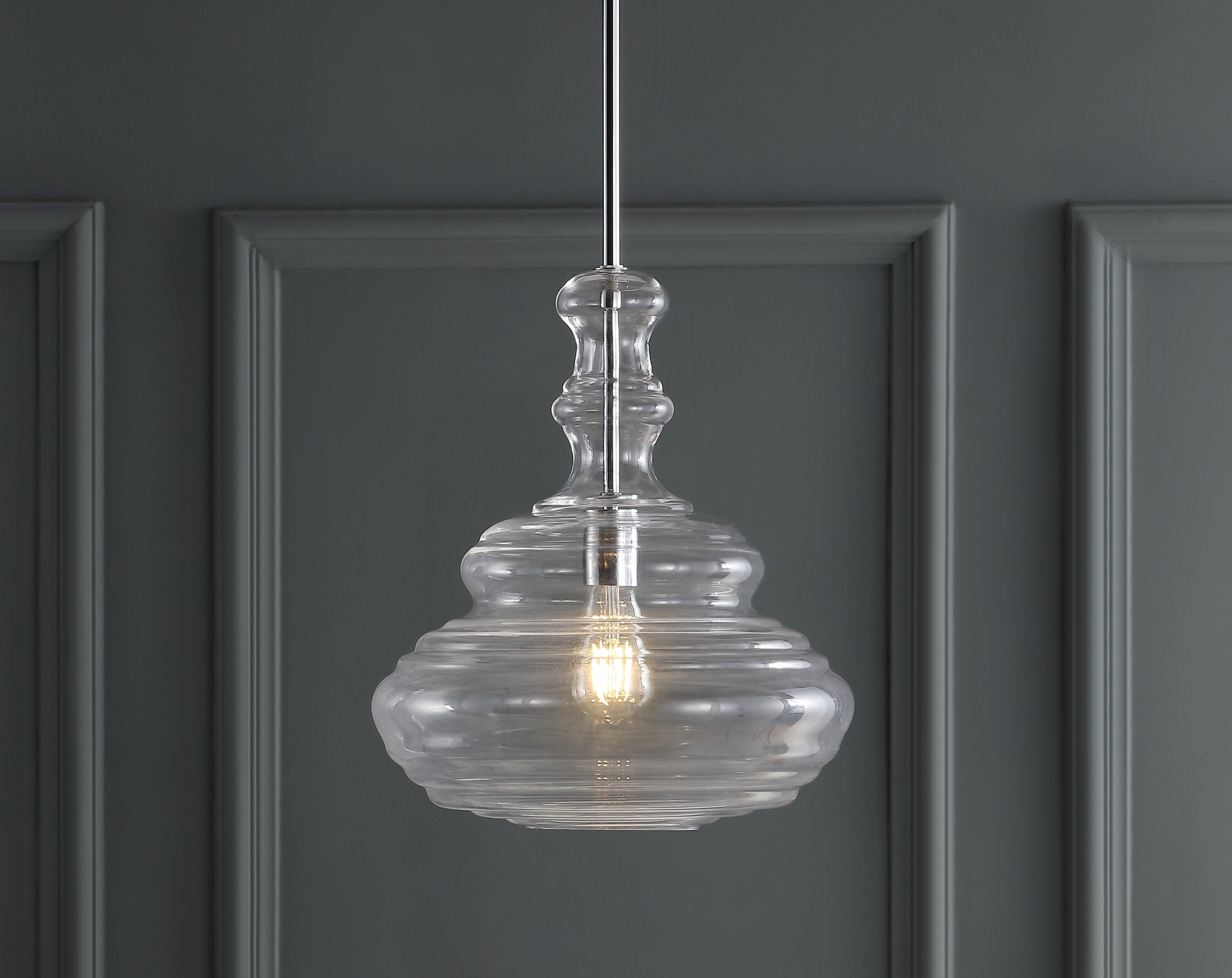 Bettina Glass/Metal LED Pendant