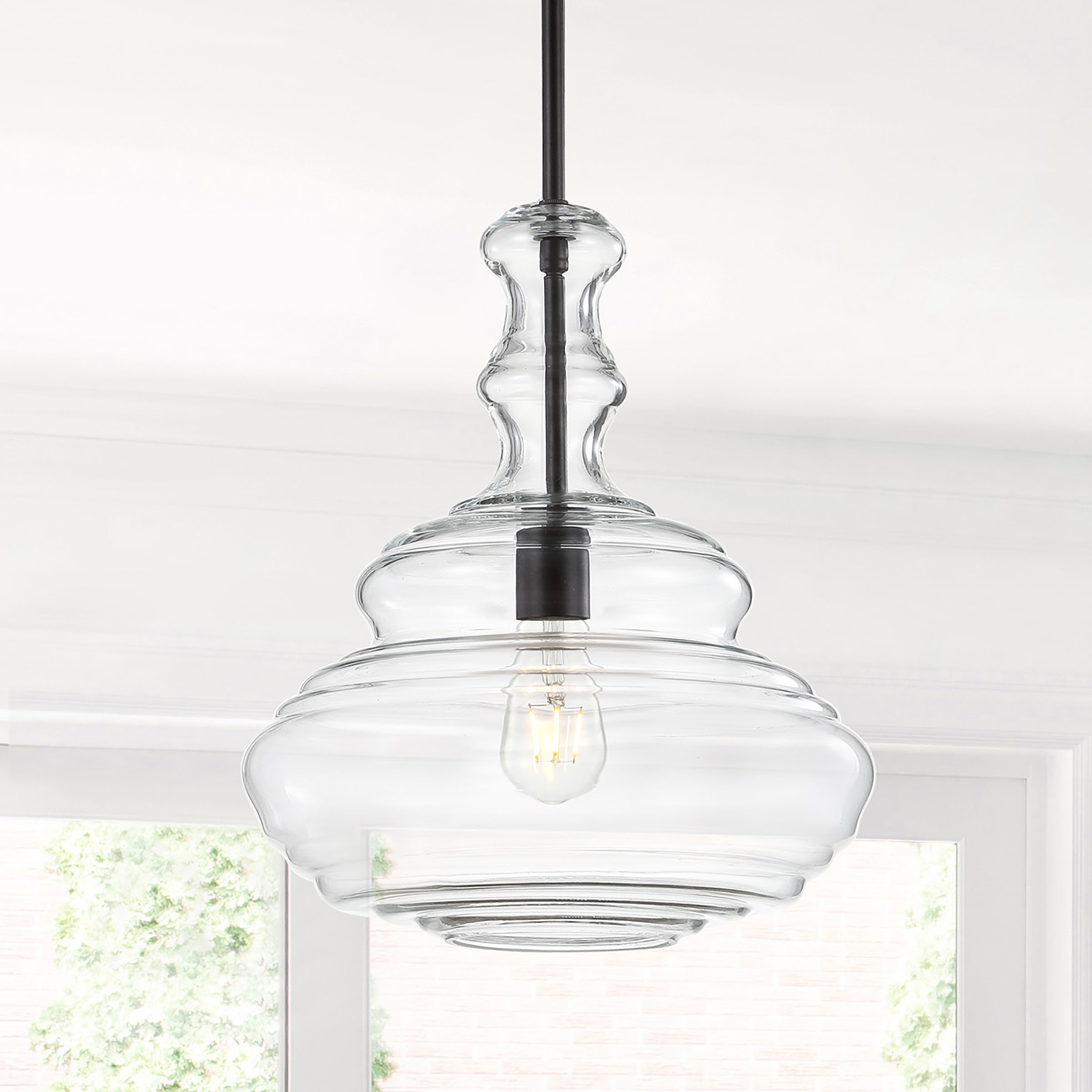 Bettina Glass/Metal LED Pendant