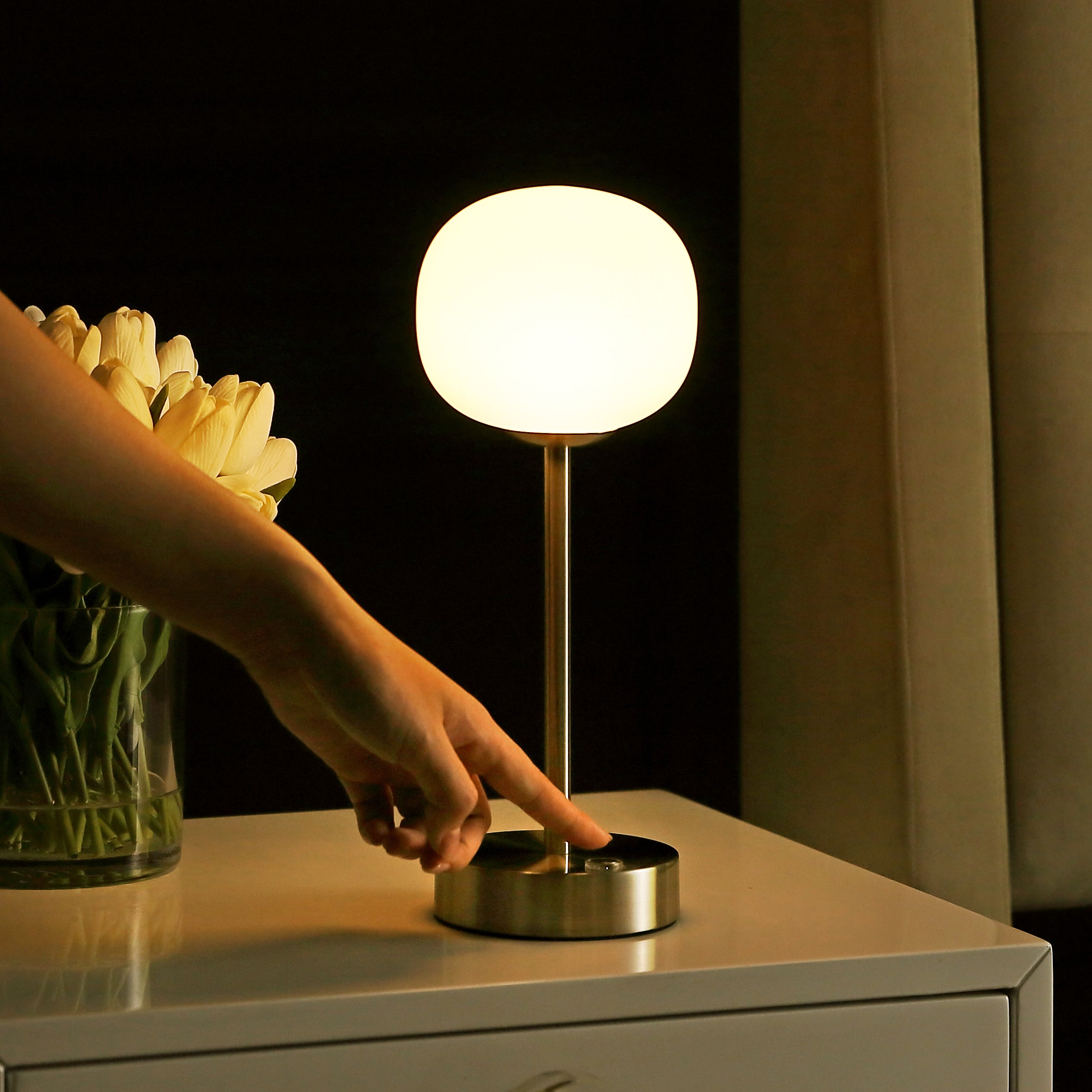 Natalia Modern Minimalist Iron Rechargeable Integrated Portable LED Table Lamp