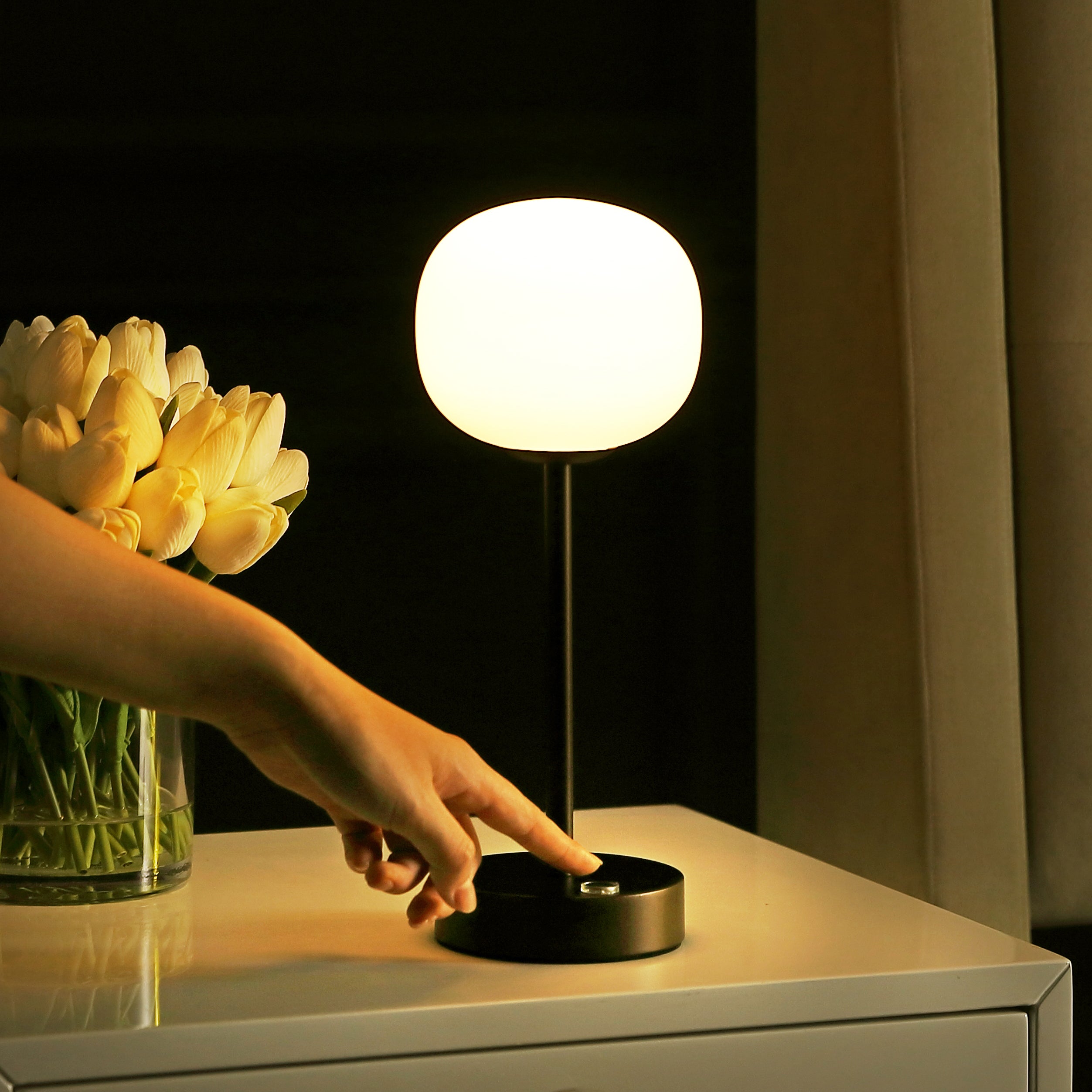 Natalia Modern Minimalist Iron Rechargeable Integrated Portable LED Table Lamp