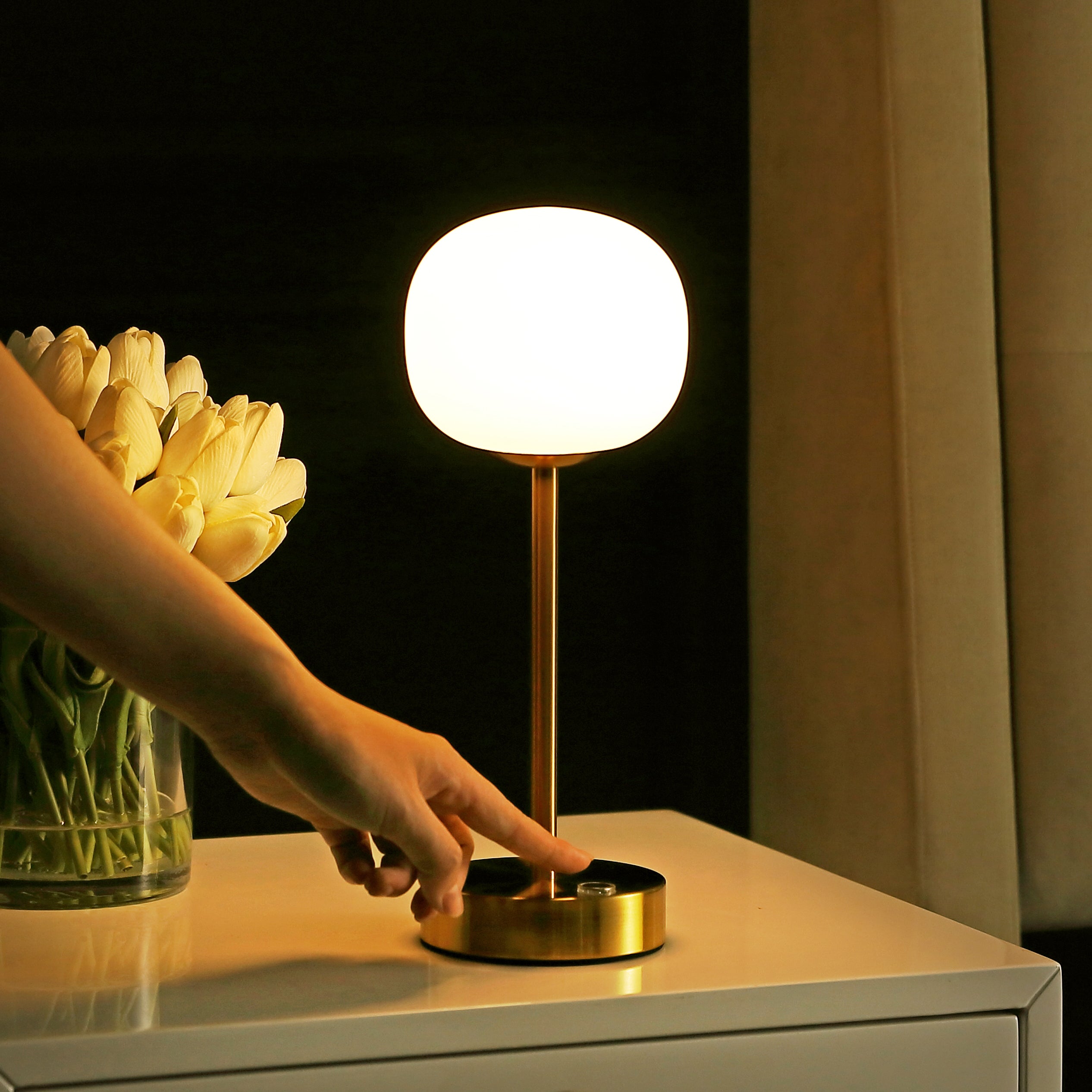 Natalia Modern Minimalist Iron Rechargeable Integrated Portable LED Table Lamp
