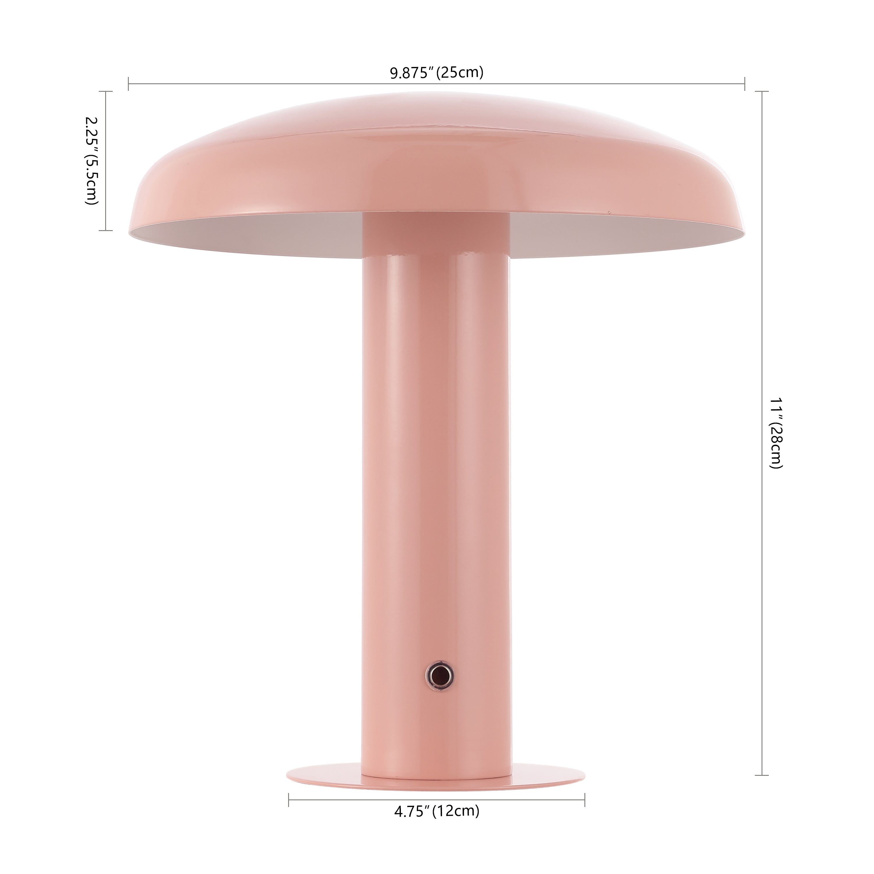 Suillius Contemporary Bohemian Rechargeable/Cordless Iron Dimmable Integrated LED Mushroom Table Lamp